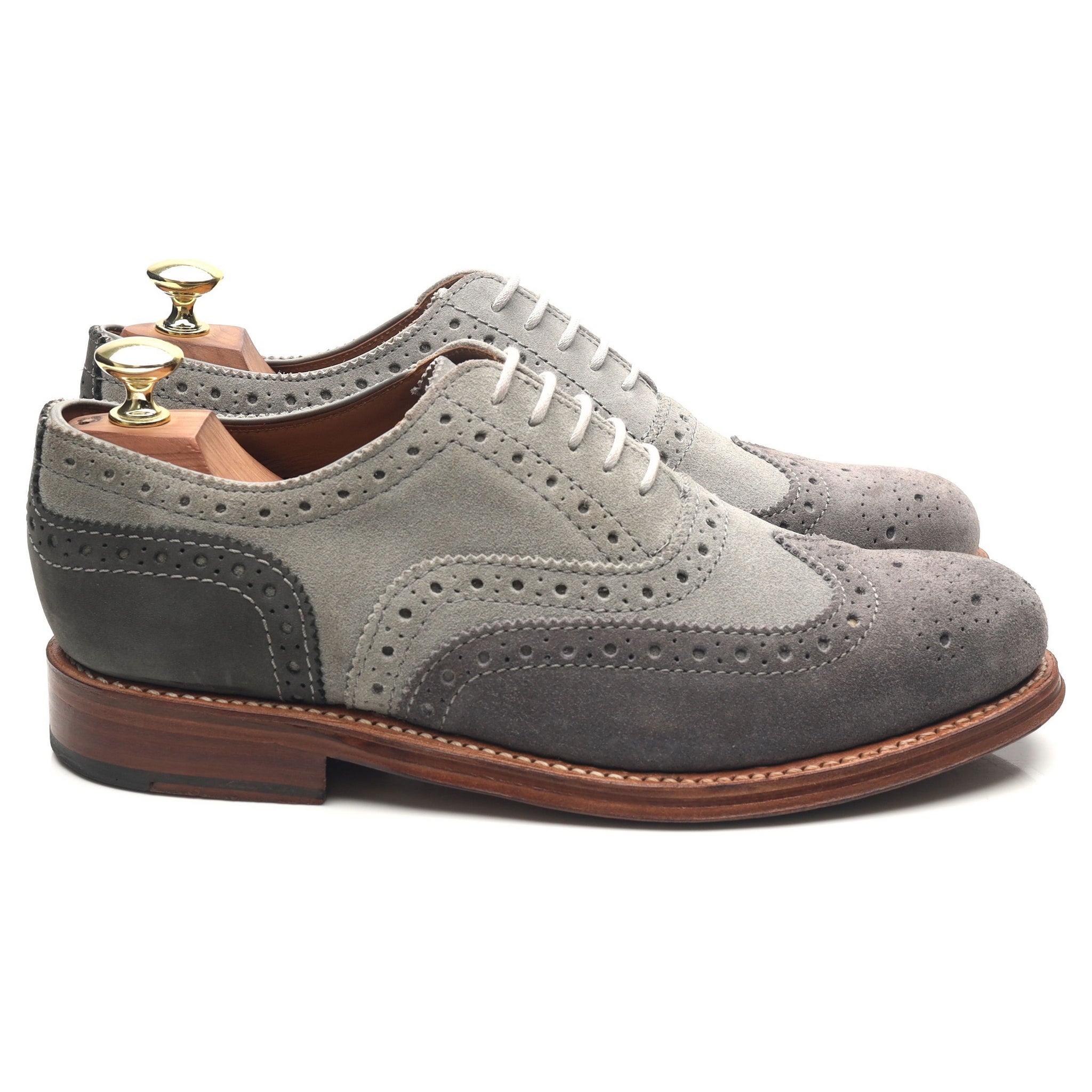 Grenson Stanley derbies suède gris UK 7
