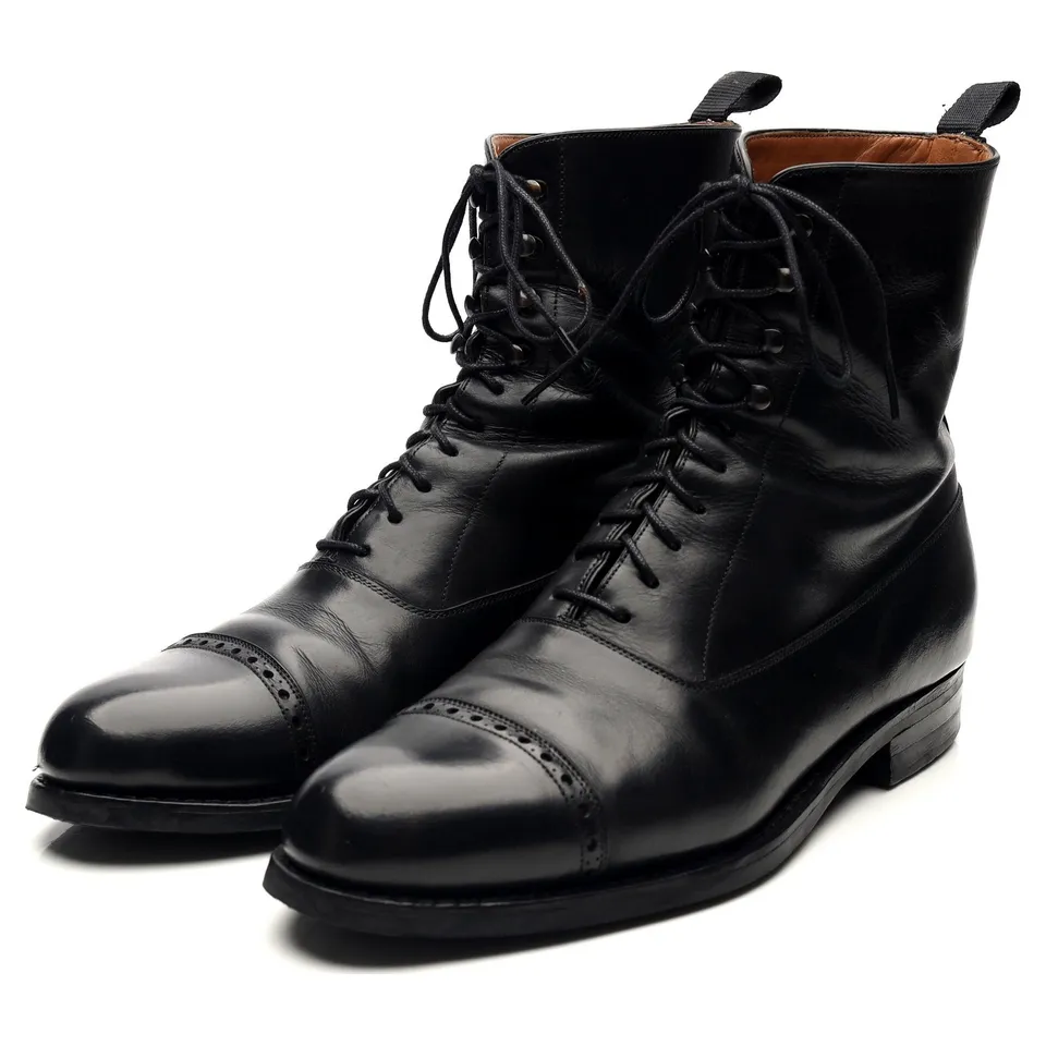 Carmina 80092 boots cuir noir UK 7 semelle Dainite