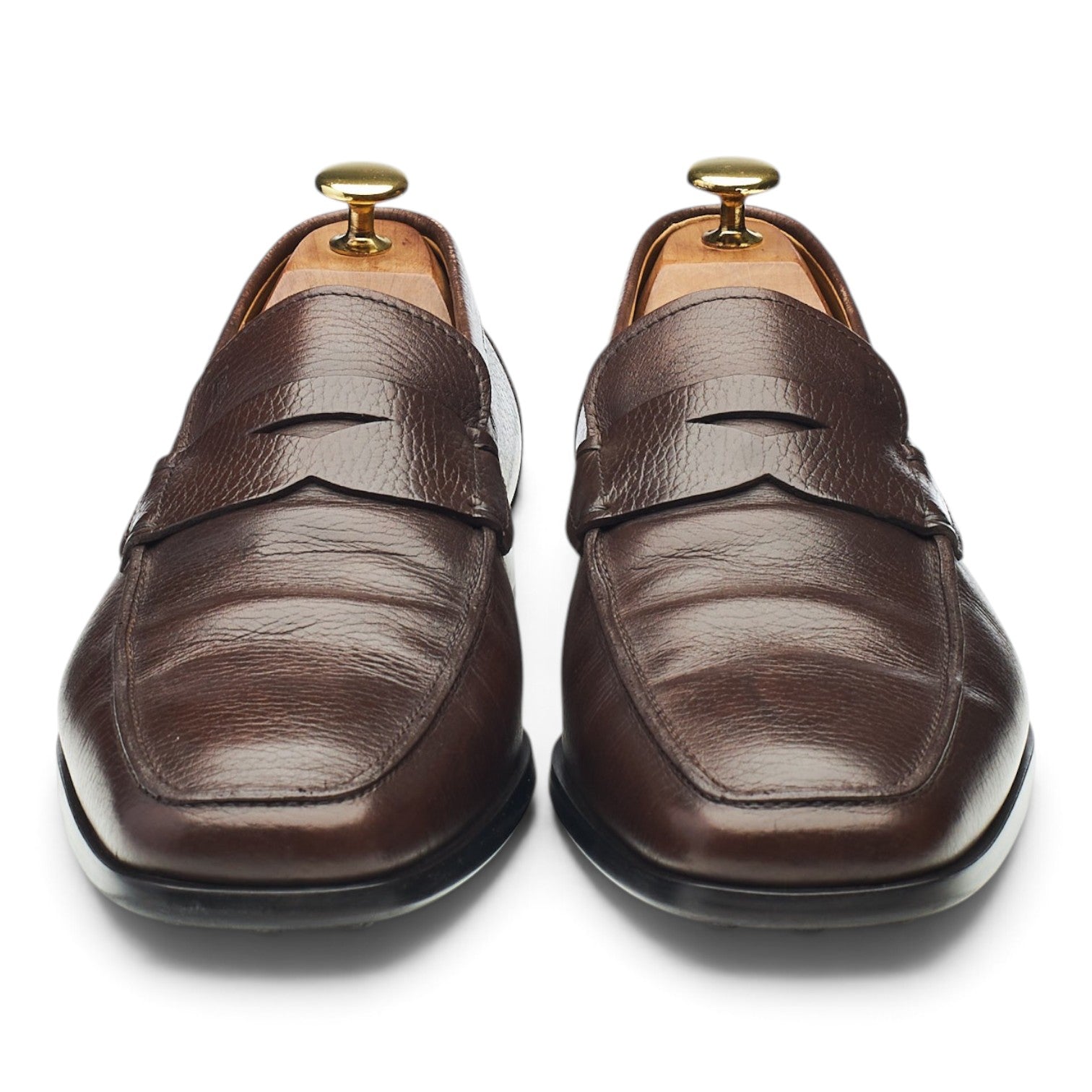 Tod's mocassins cuir grainé marron UK 8.5