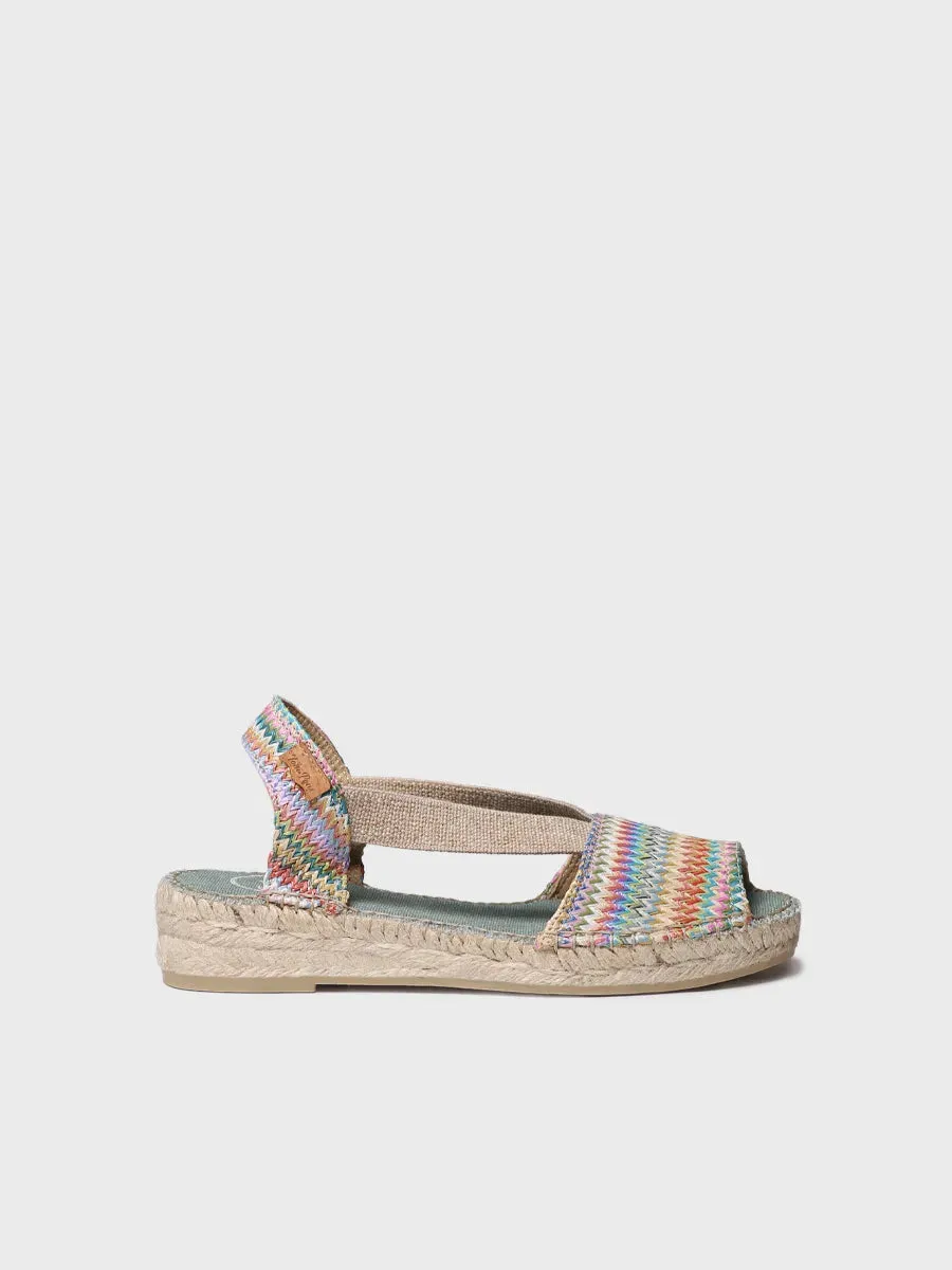 Toni Pons Estel-MH espadrilles compensees raphia multicolore