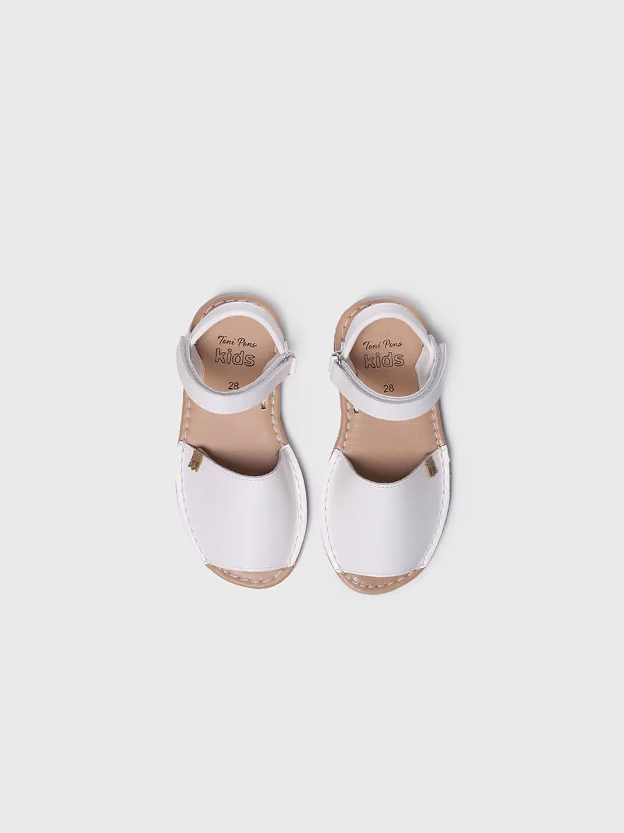 Toni Pons Cova-SA chaussure enfant cuir blanc