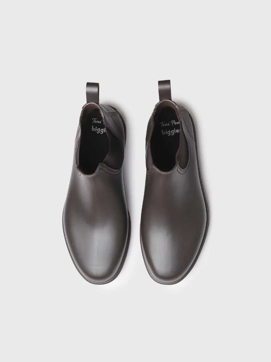 Toni Pons Burton bottes pluie homme caoutchouc marron