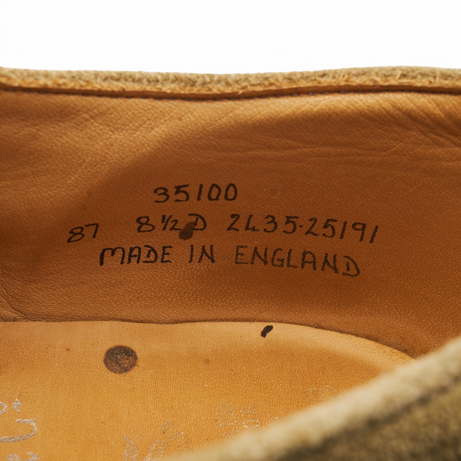 Peal & Co richelieu saddle daim beige UK 7,5