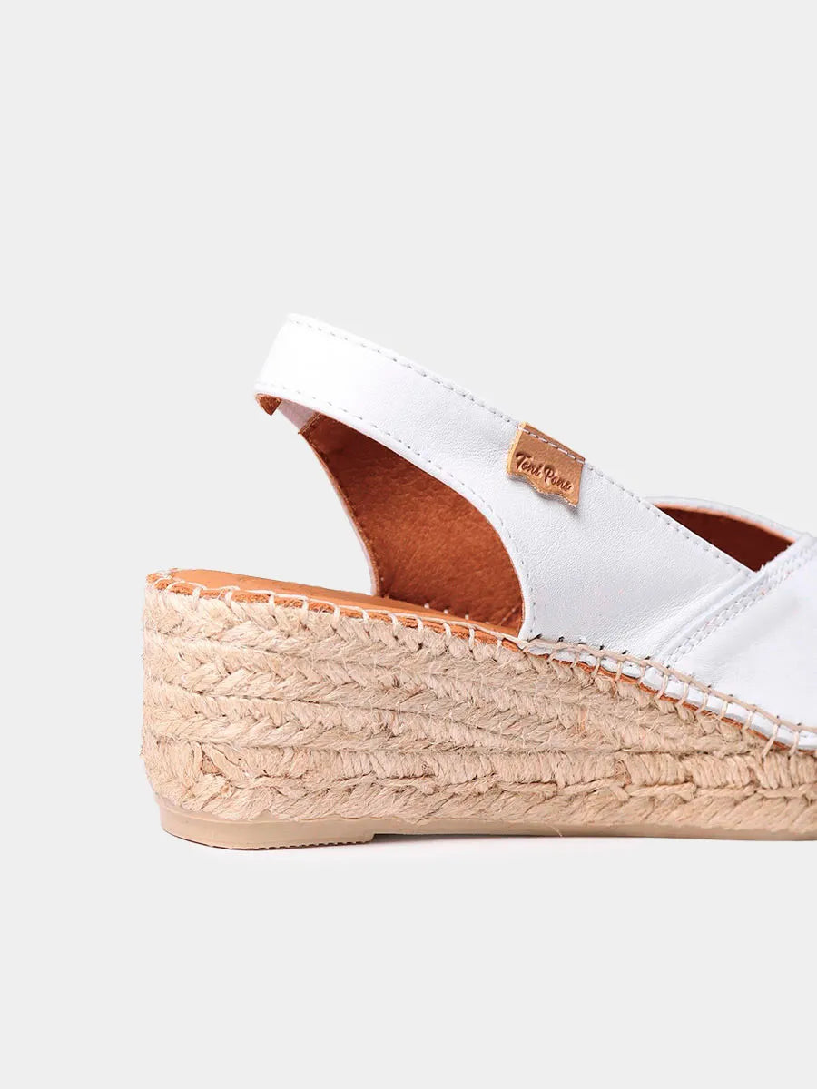Toni Pons Bernia-P espadrilles compensées blanches talon 5 cm