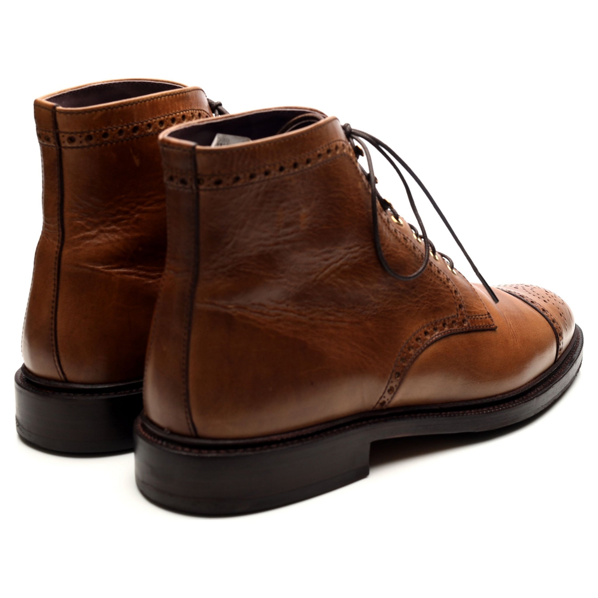 Carmina 80780 boots brogue cuir marron clair UK 9 confort