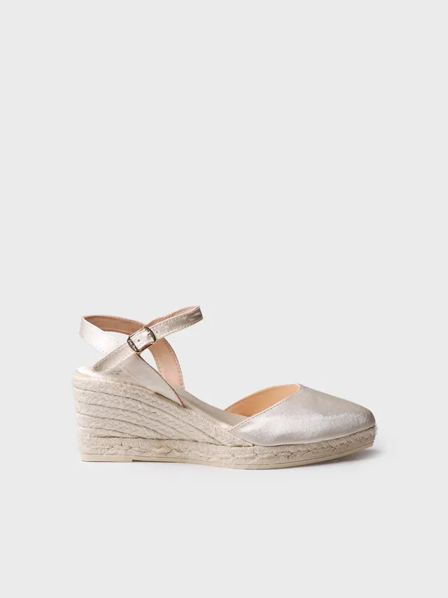 Toni Pons Margot espadrille compensée femme satin 7 cm