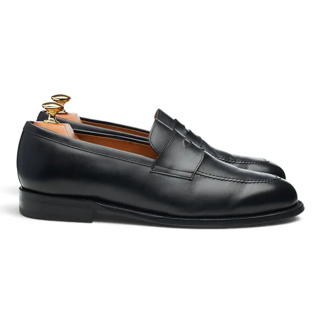 Morjas mocassin cuir noir UK 9 penny