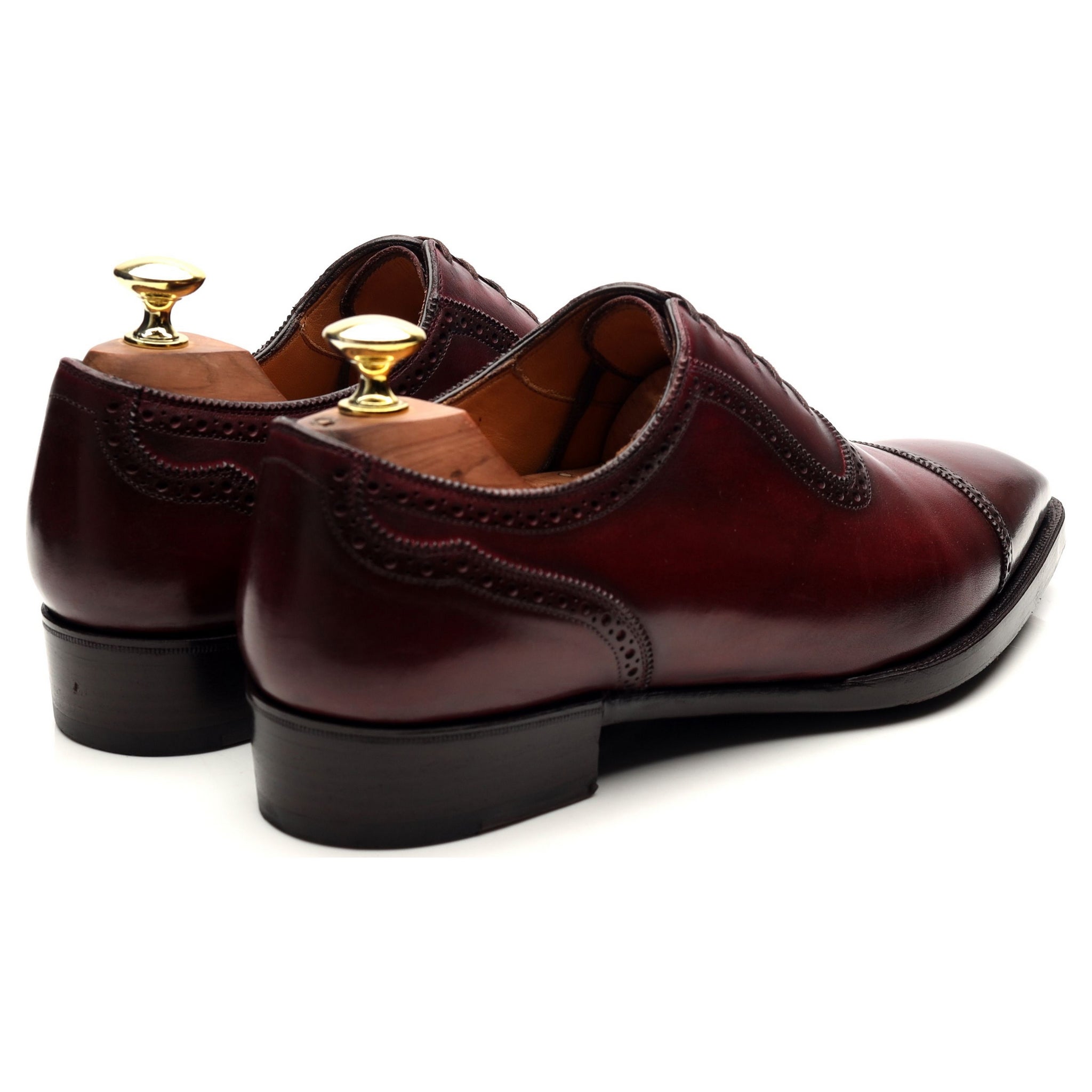 Antonio Meccariello Principes 3 richelieus cuir bordeaux UK 7.5