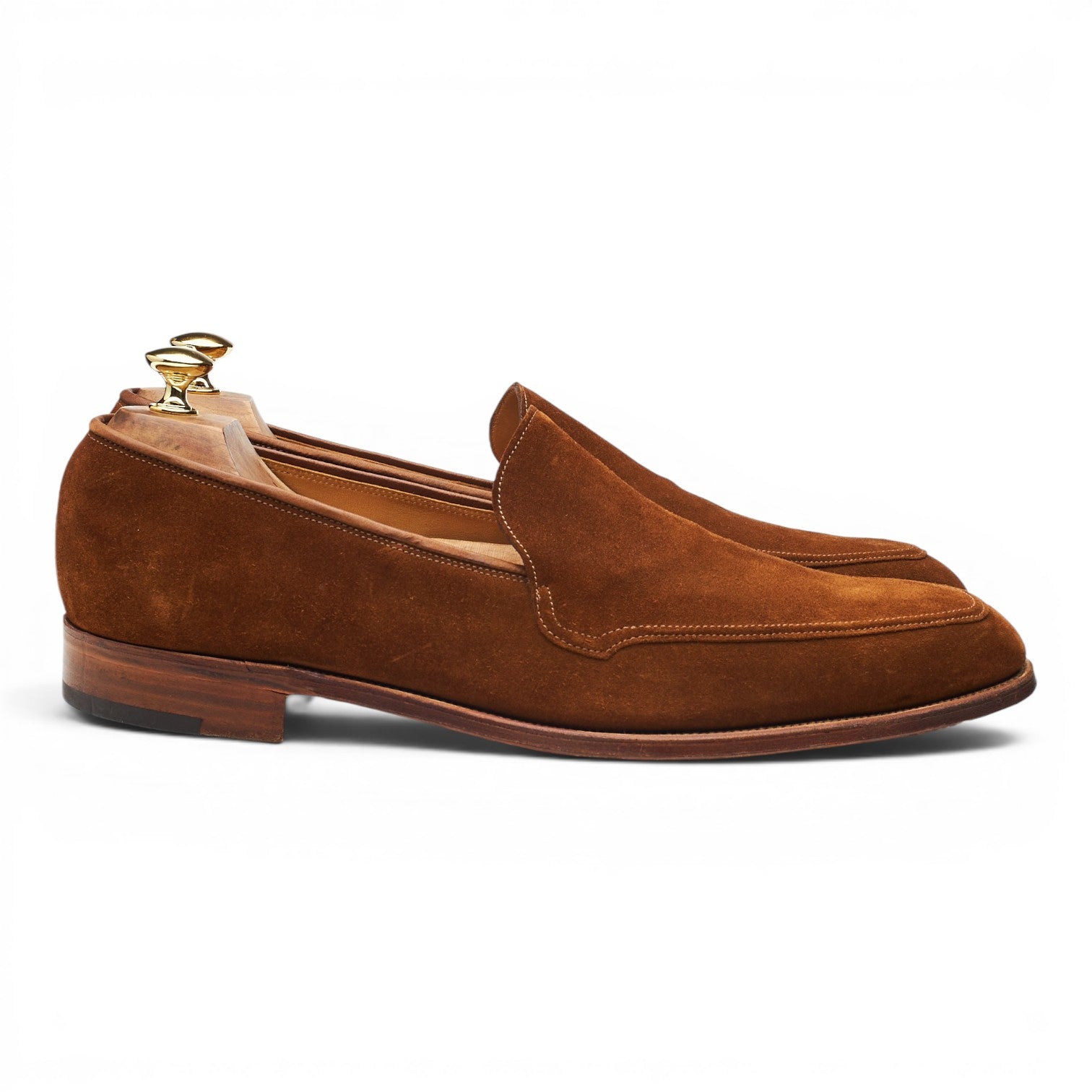 John Lobb Stamford mocassin suède marron UK 11