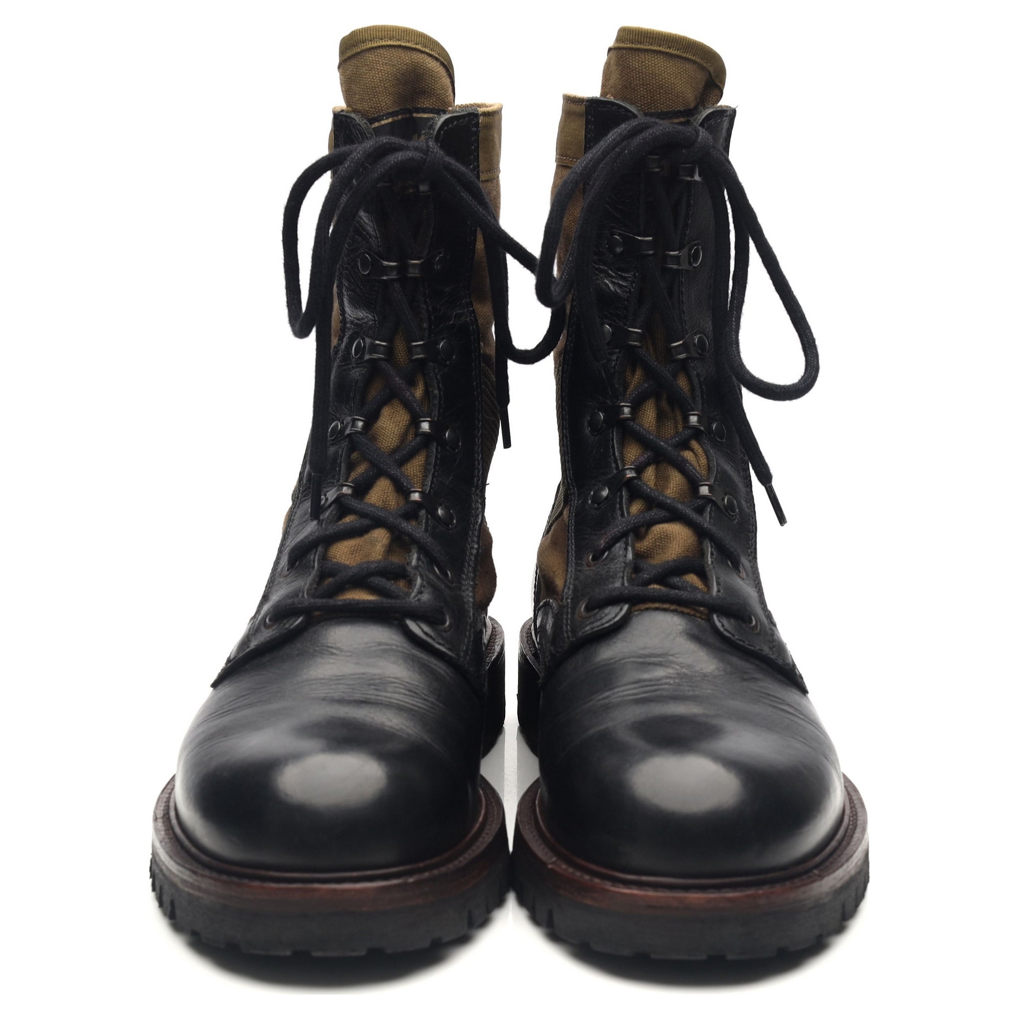 Belsaff Trooper boots combat cuir noir UK 10