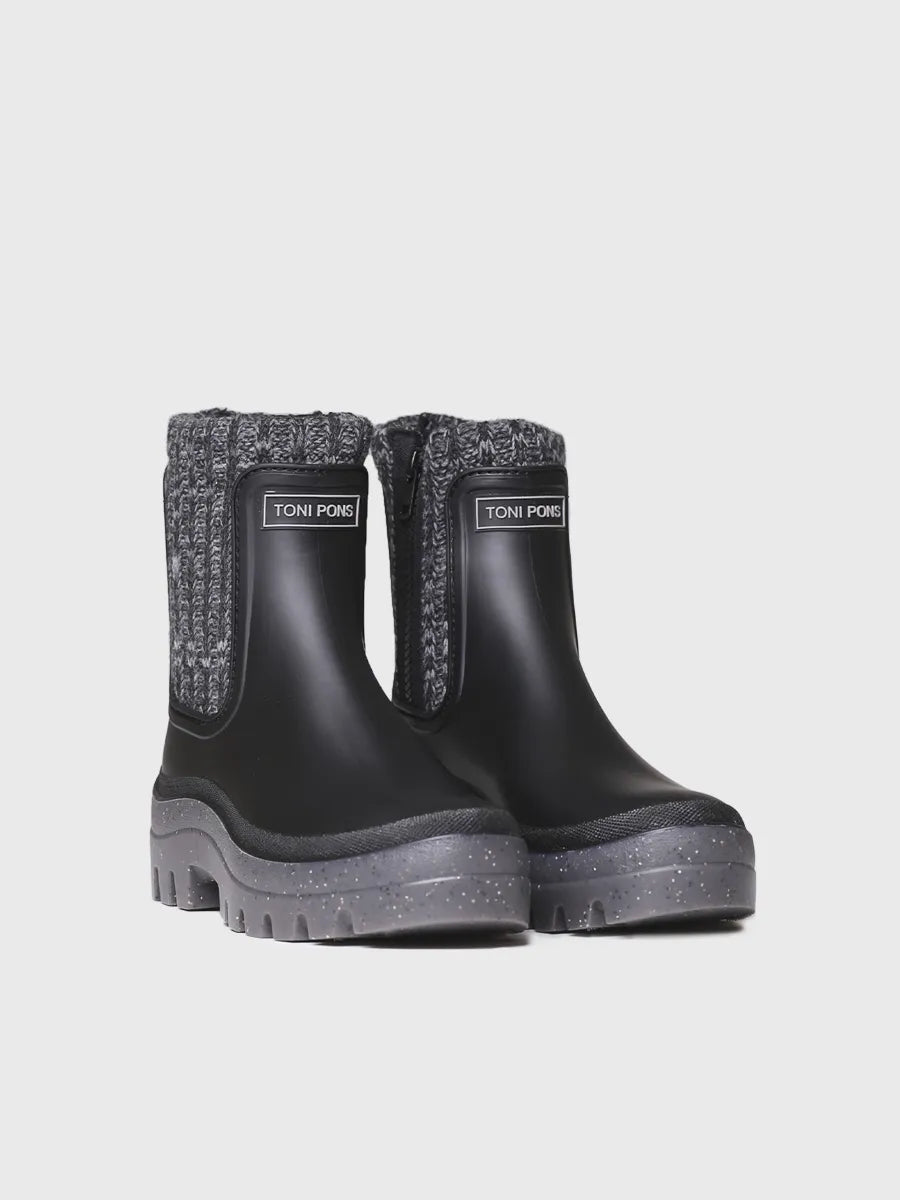 Toni Pons Camos bottine pluie femme noire imperméable
