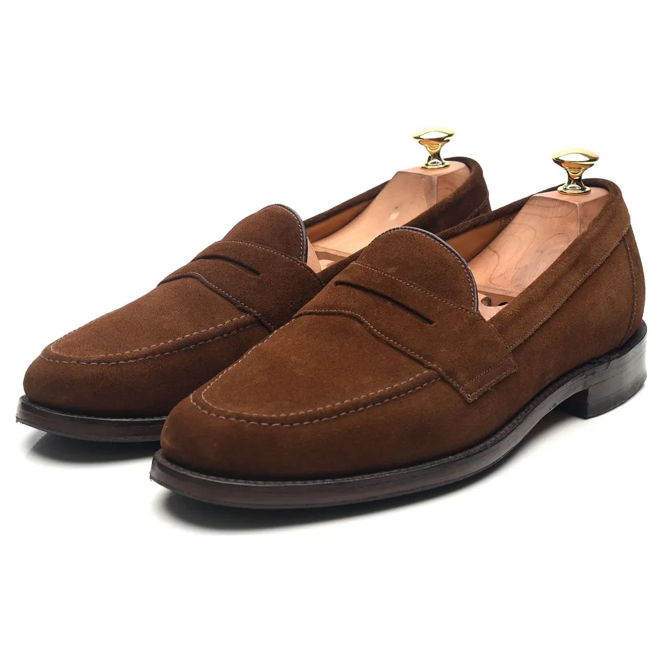 Loake Eton mocassins suède marron UK 9.5
