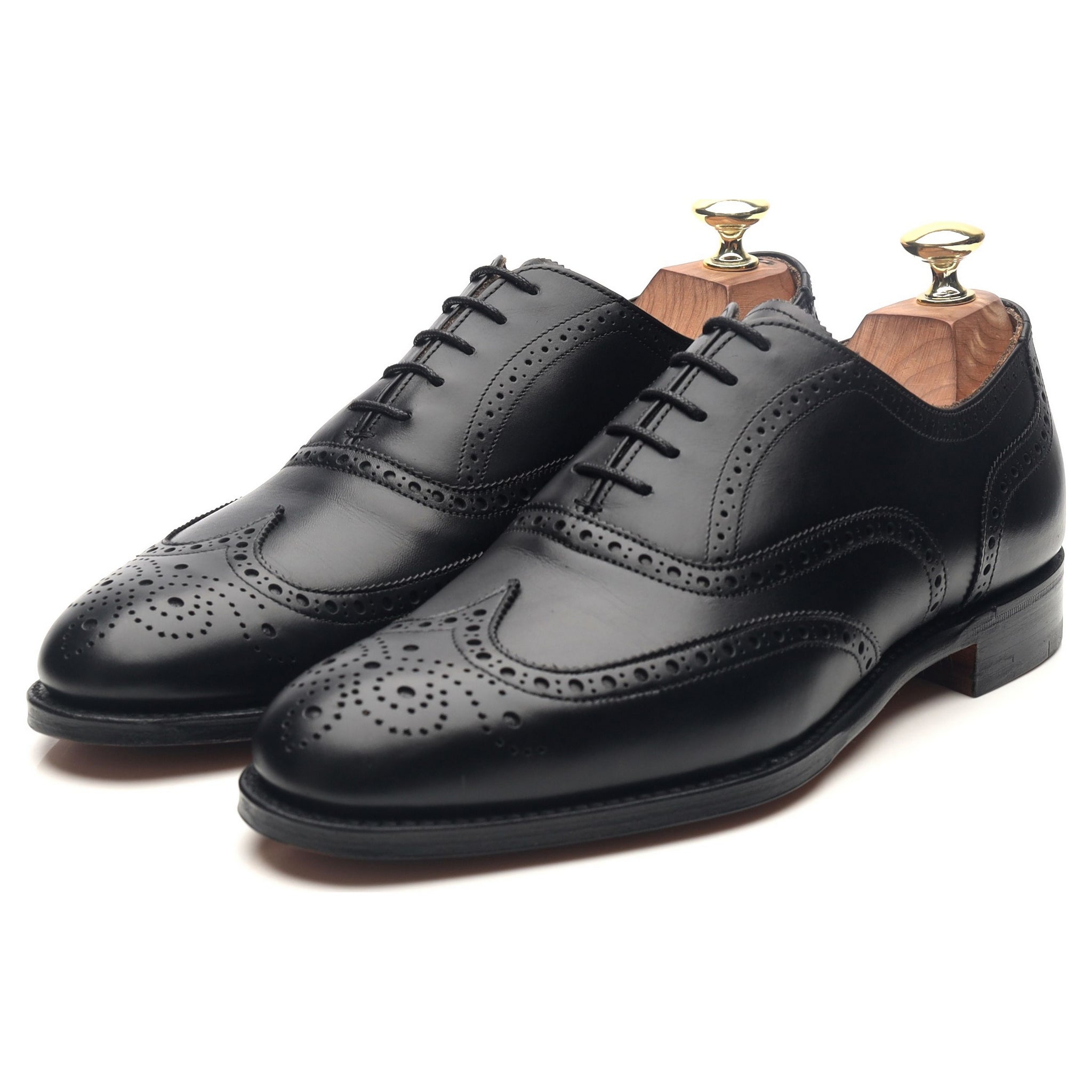 New & Lingwood brogues cuir noir UK 7.5