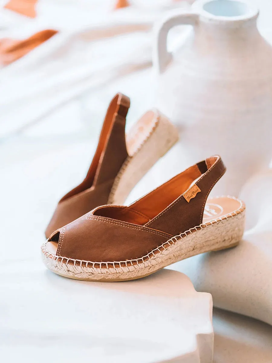 Toni Pons Bernia-P espadrilles cuir peep-toe confort