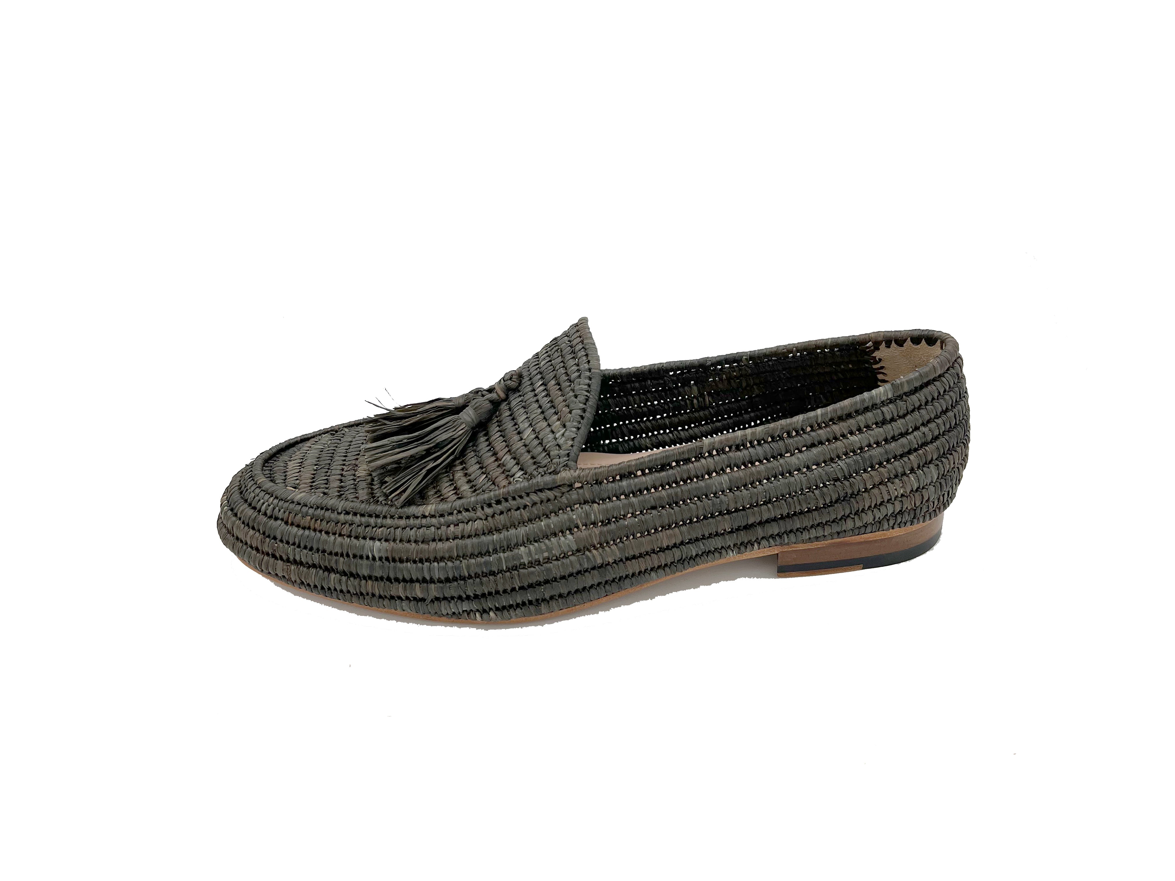 Contre-Allée Bachko mocassin raphia homme