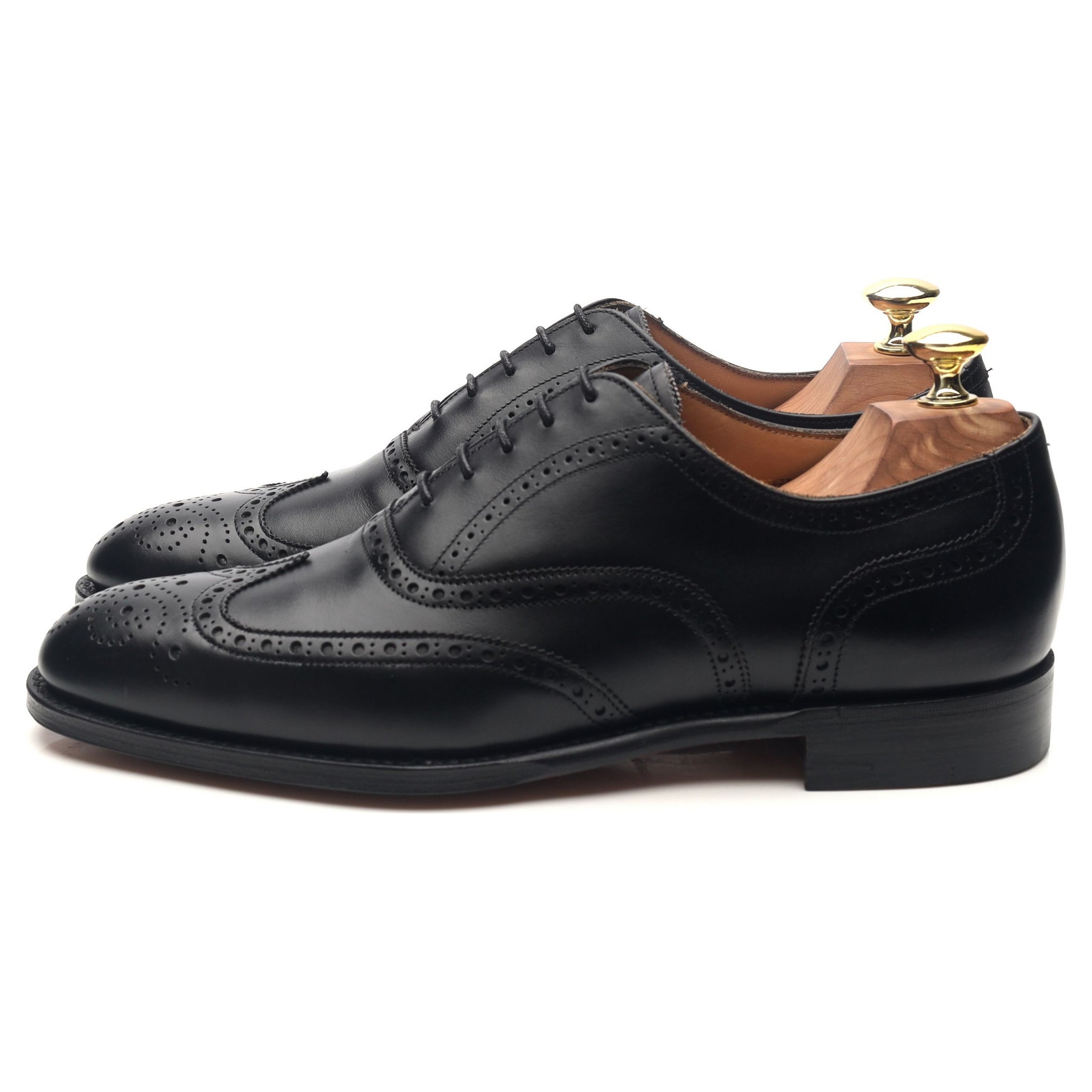 New & Lingwood brogues cuir noir UK 7.5