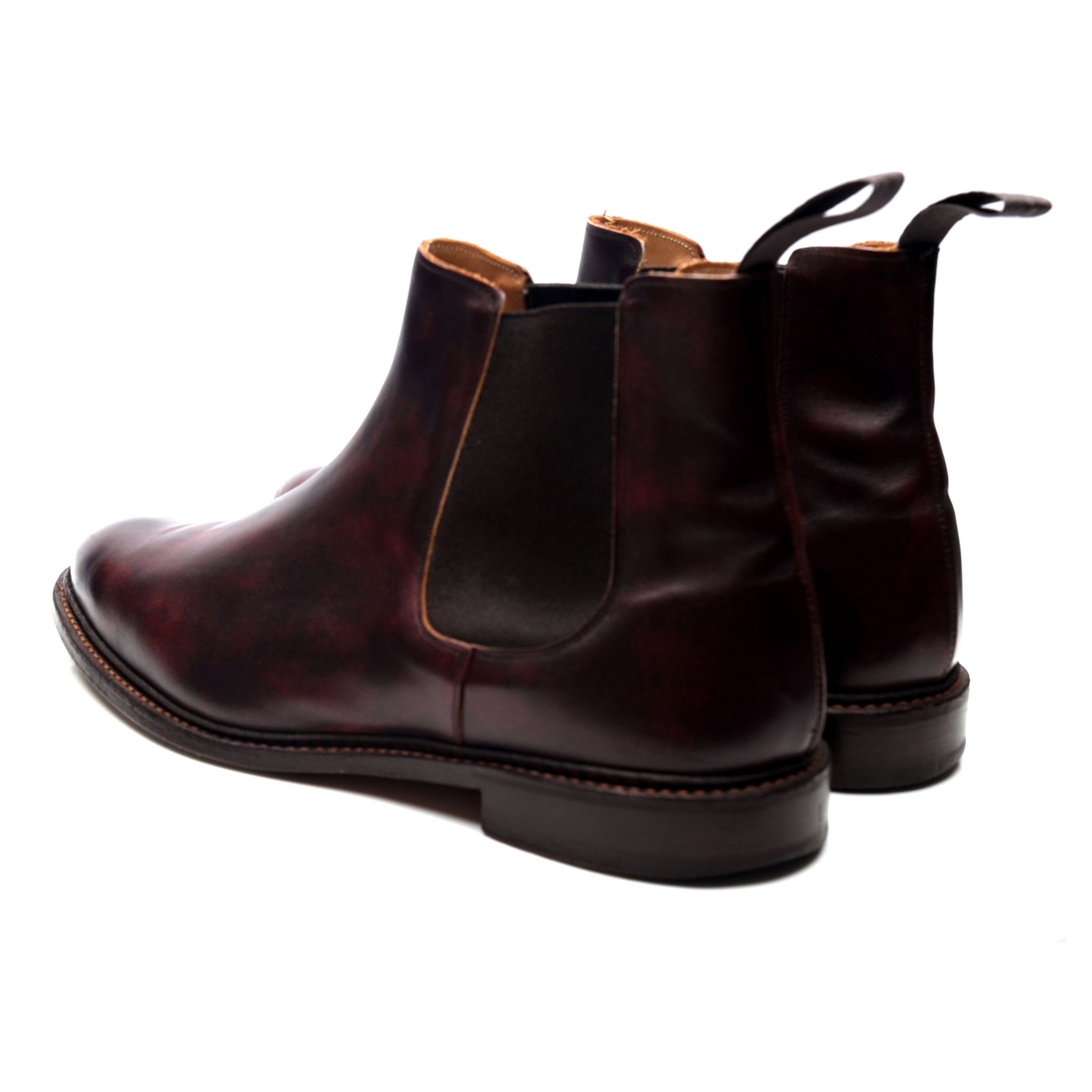 Tricker's Roxbury bottines chelsea cuir bordeaux UK 12