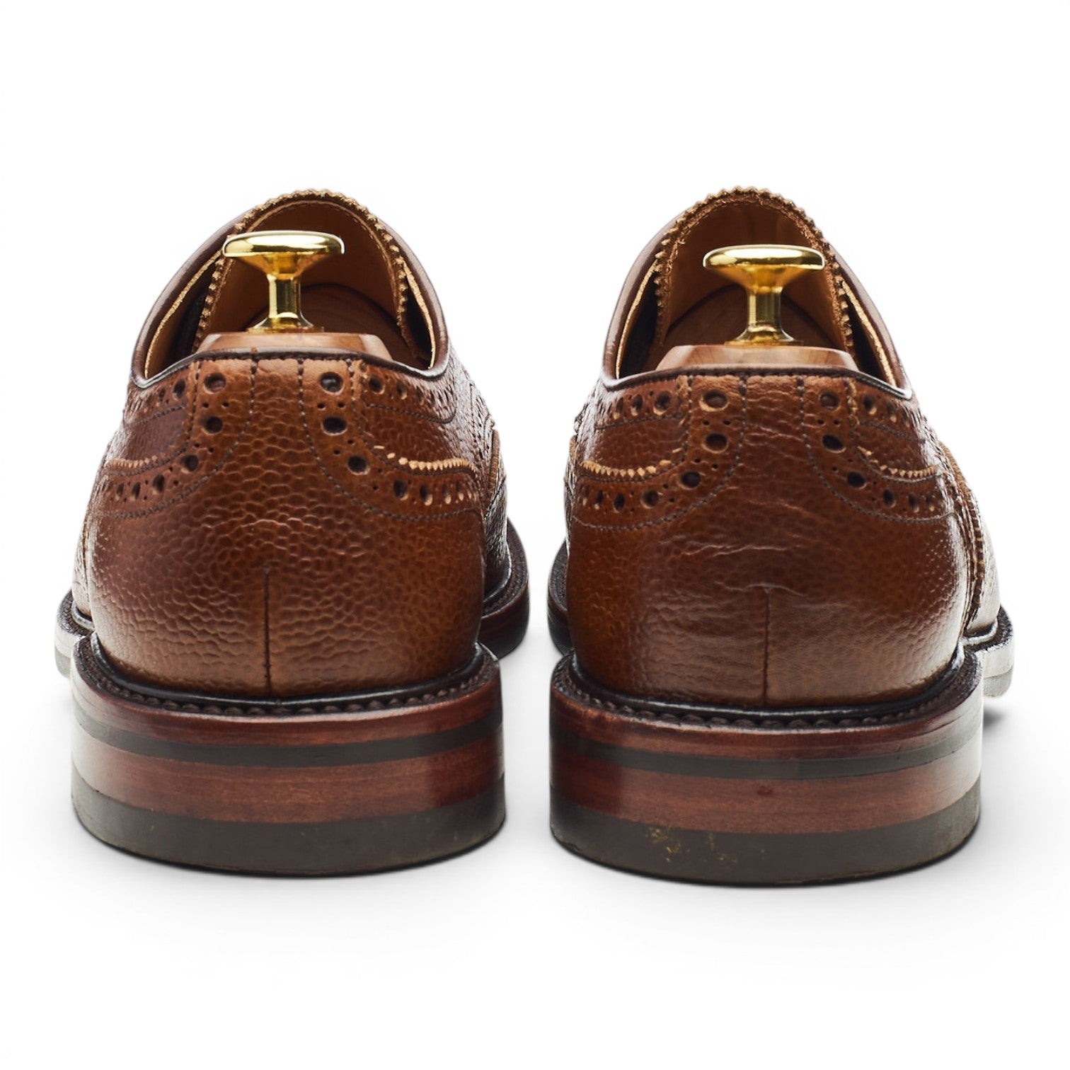 Berwick 4170 derby brogue cuir marron UK 8 grainé