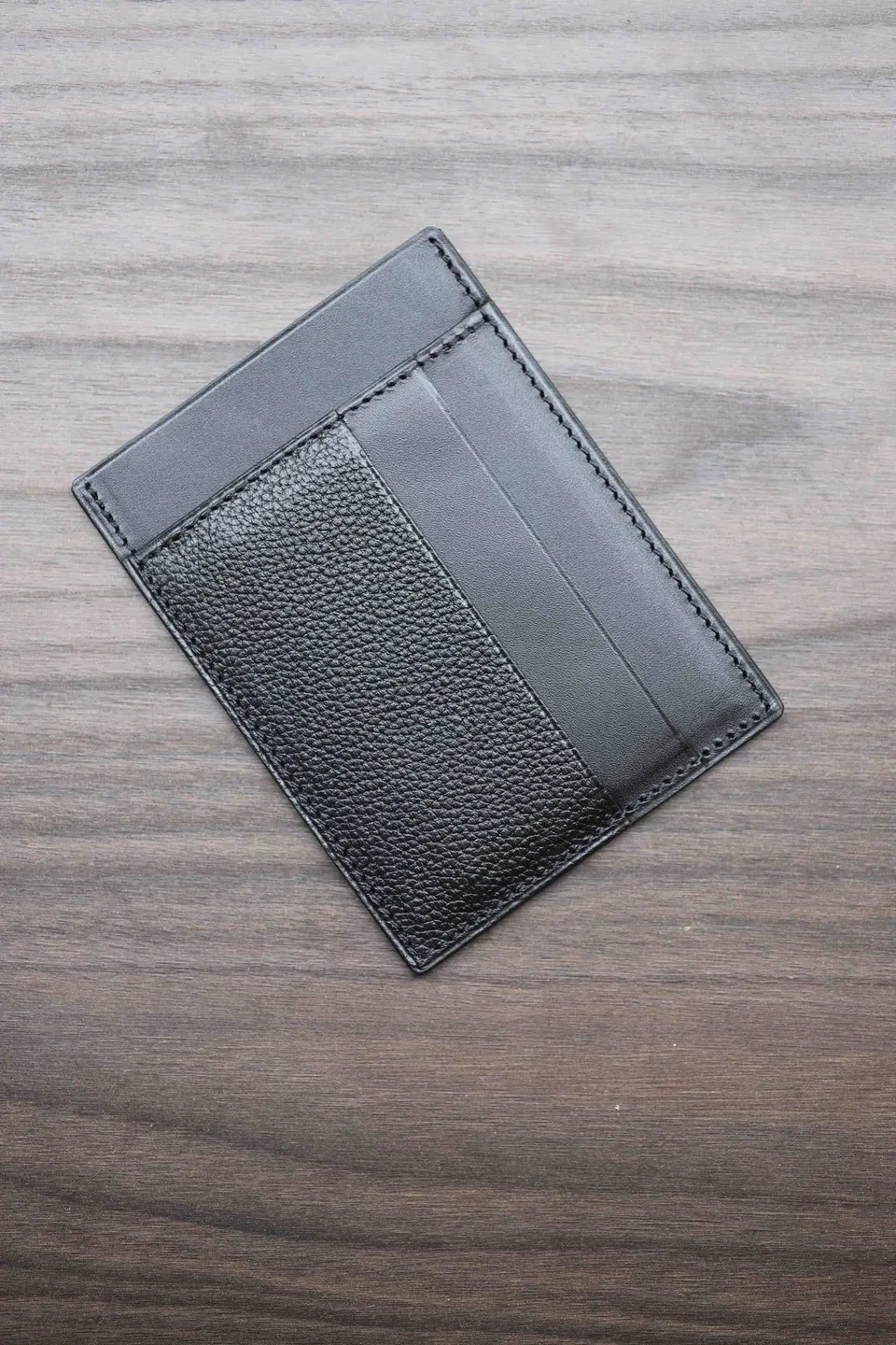 Malfroid porte-cartes cuir noir 8 cartes grainé
