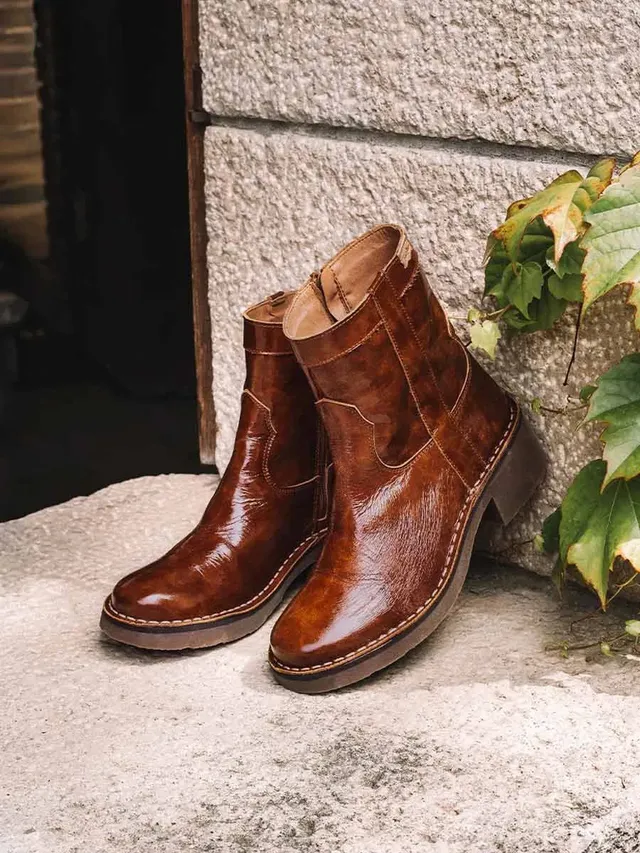 Toni Pons Iris-Ca bottine femme cuir verni zip latéral