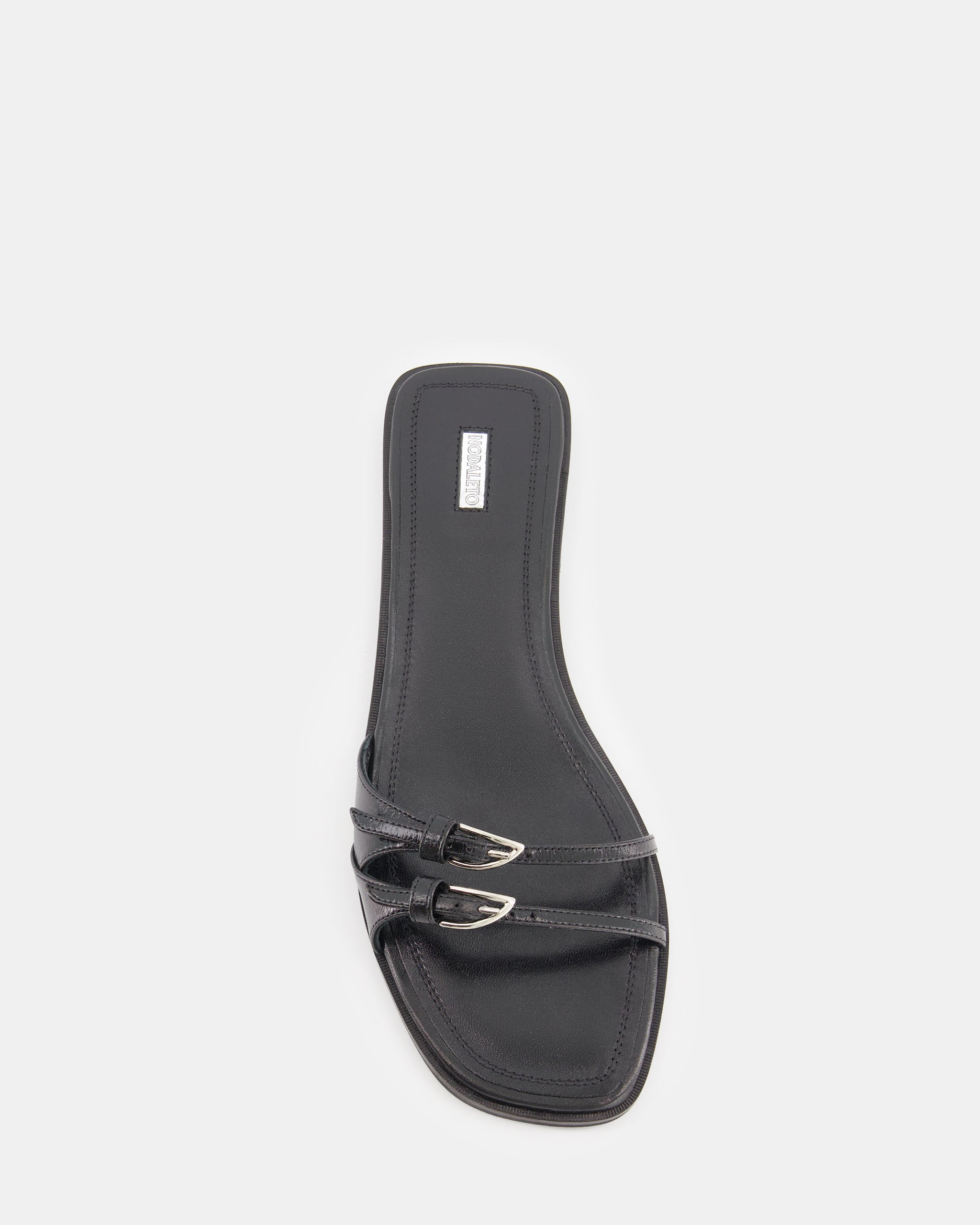 Nodaleto Nodstalgia Buckle 5 sandales noir plat