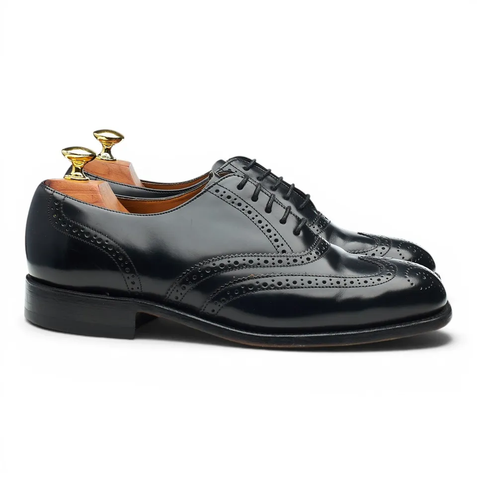 Barker Venice derby brogue cuir noir UK 7