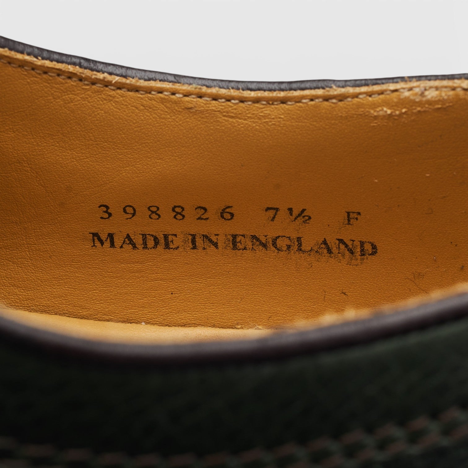 Barker Skye derby cuir grain vert olive UK 7.5