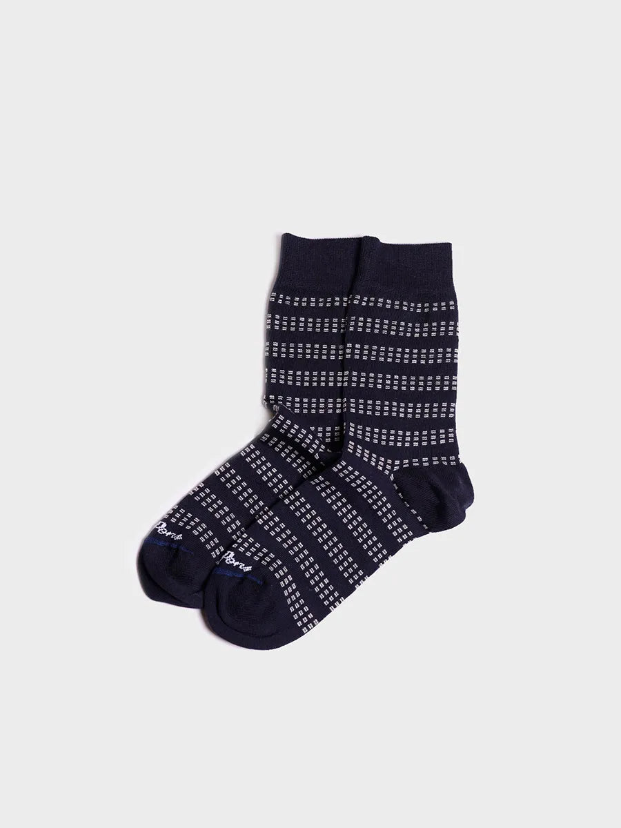 Toni Pons Quel-BR chaussettes coton rayées taupe