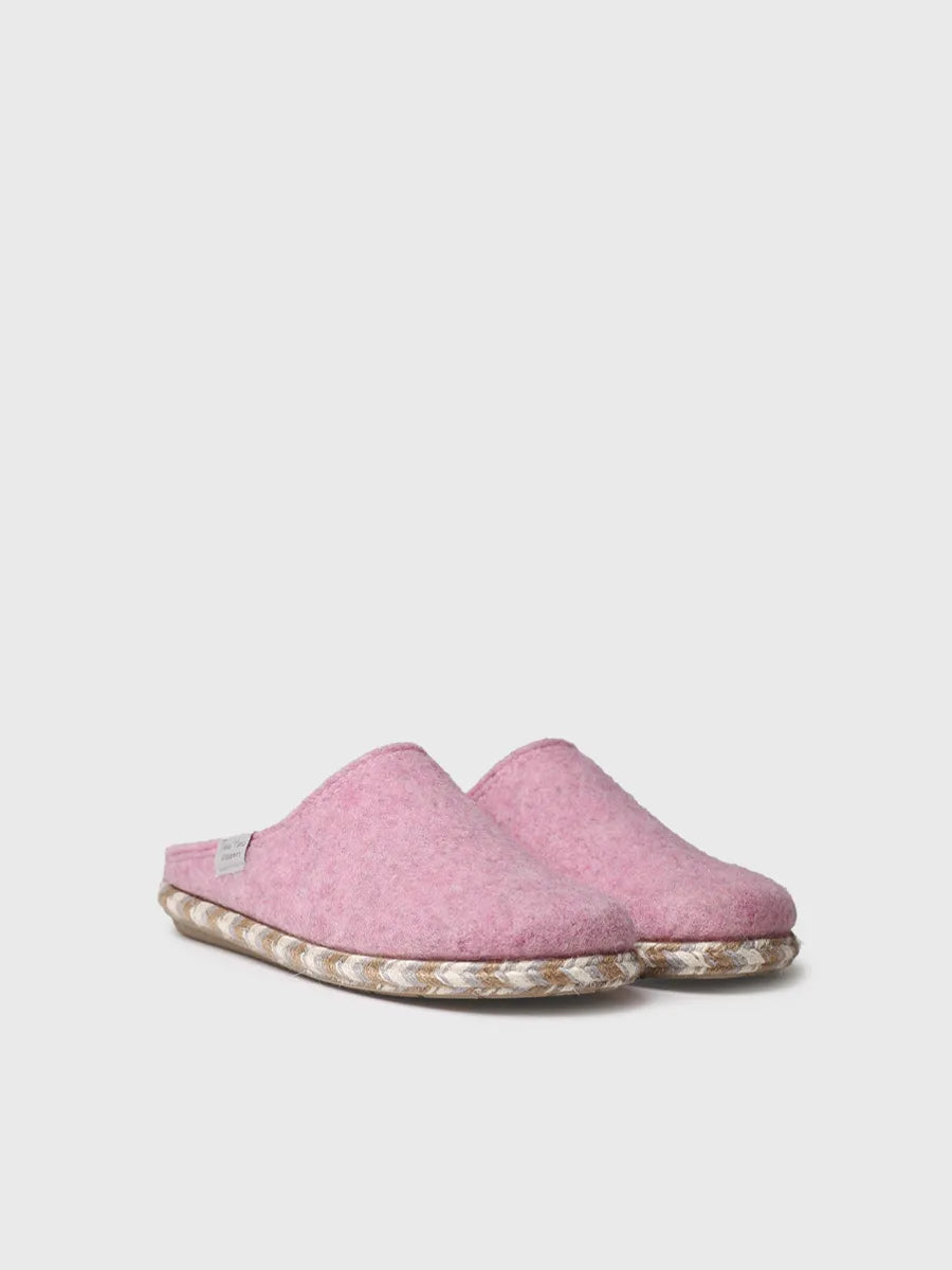 Toni Pons Deli-FP pantoufle feutre rose fourrée