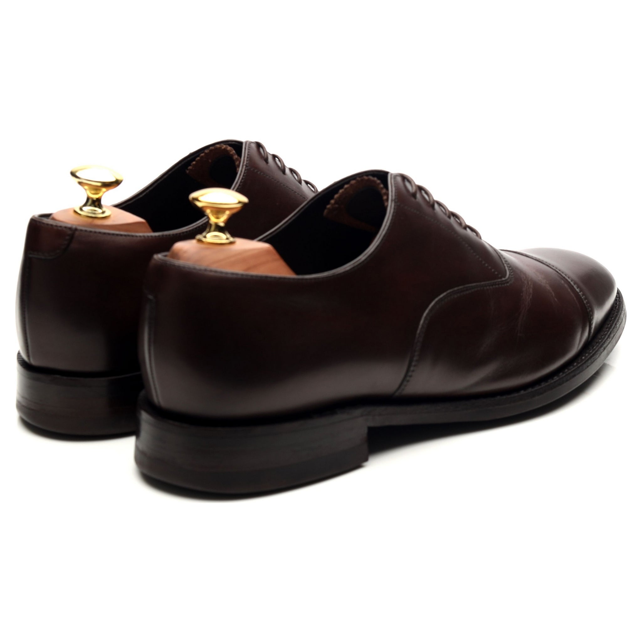Herring Knightsbridge oxford cuir marron UK 8.5 semelle caoutchouc