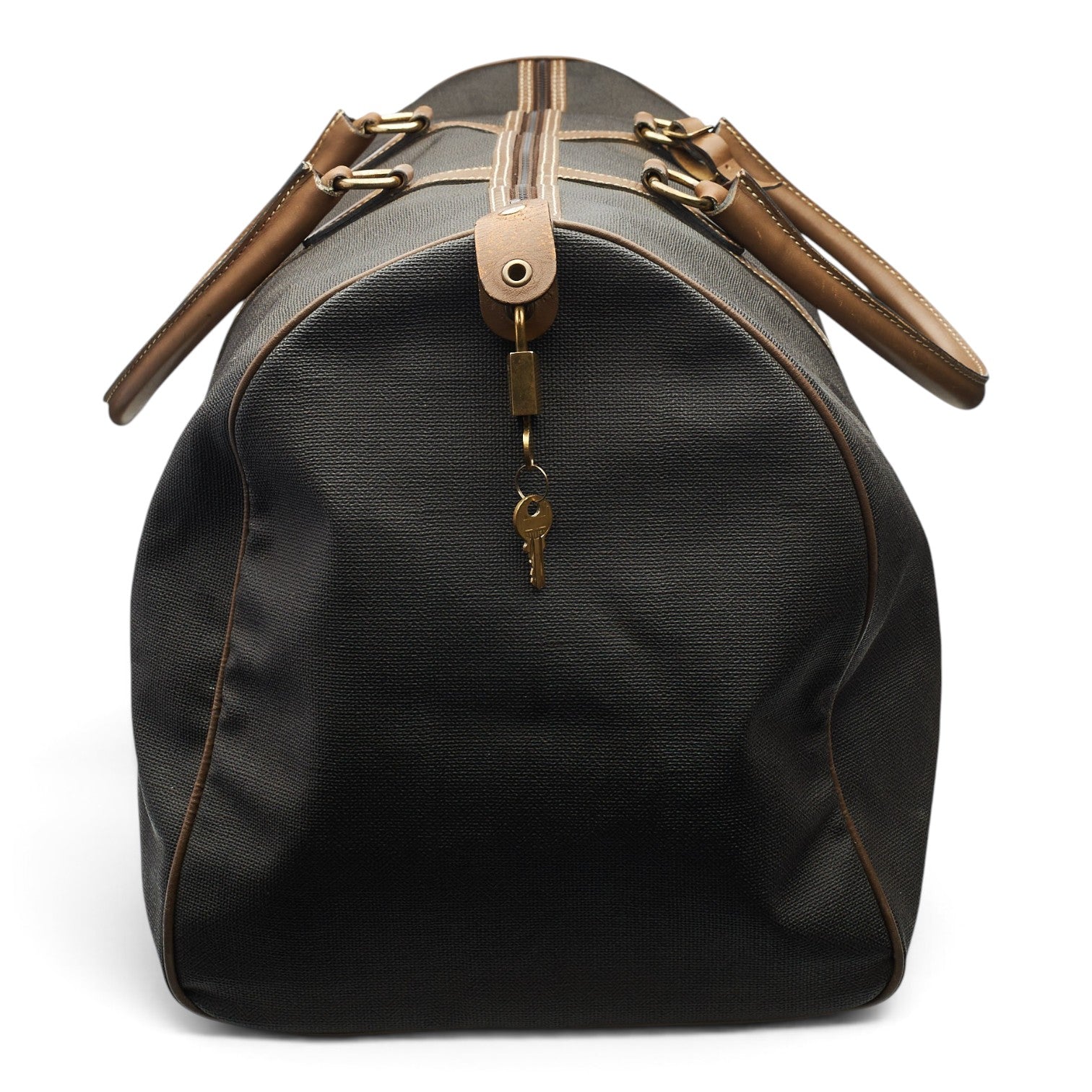 Dunhill sac voyage toile cirée marron grand 59,5 cm
