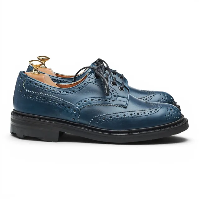 Herring Bourton derby brogue bleu cuir pointure UK 6