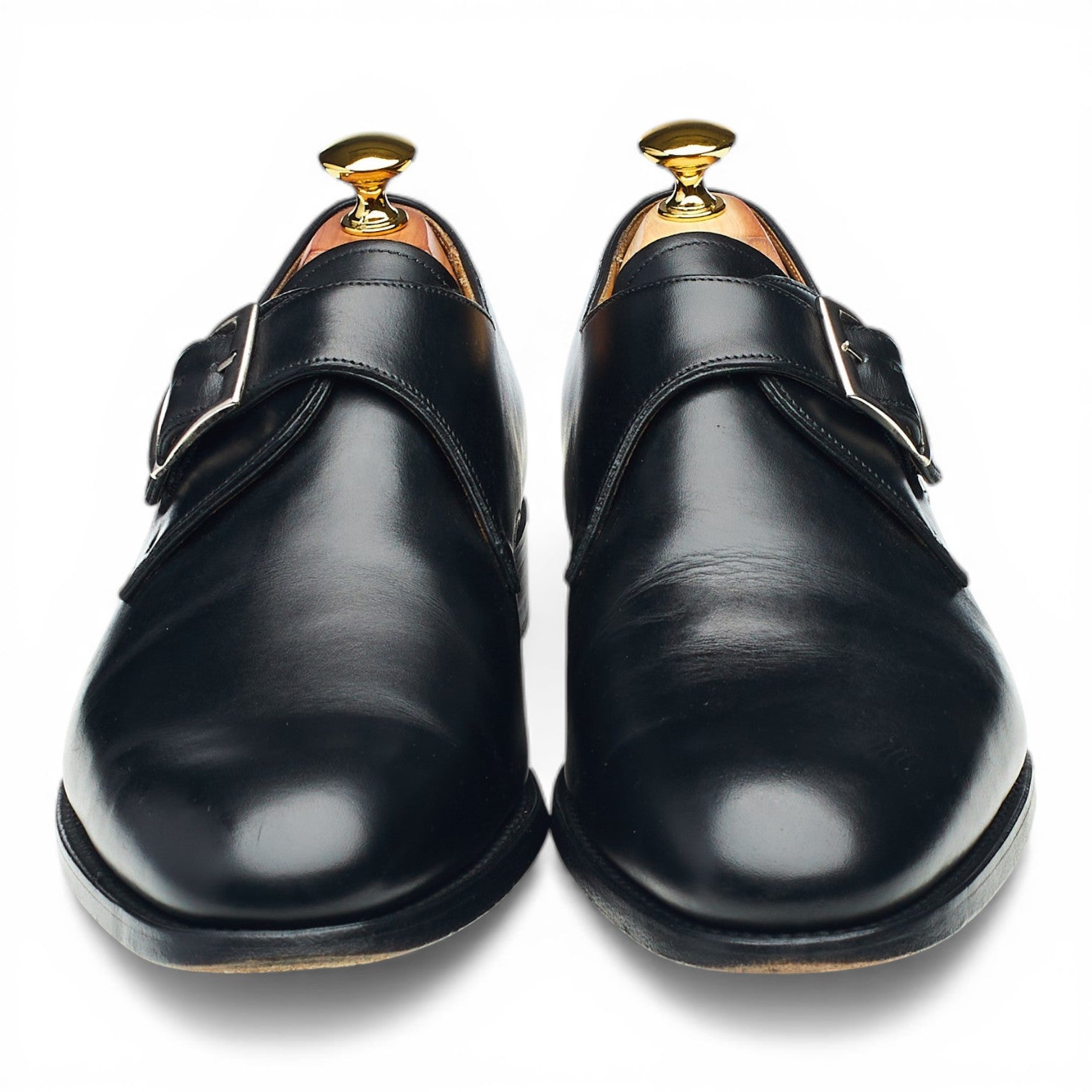 Barker Northcote monk strap cuir noir UK 7 large
