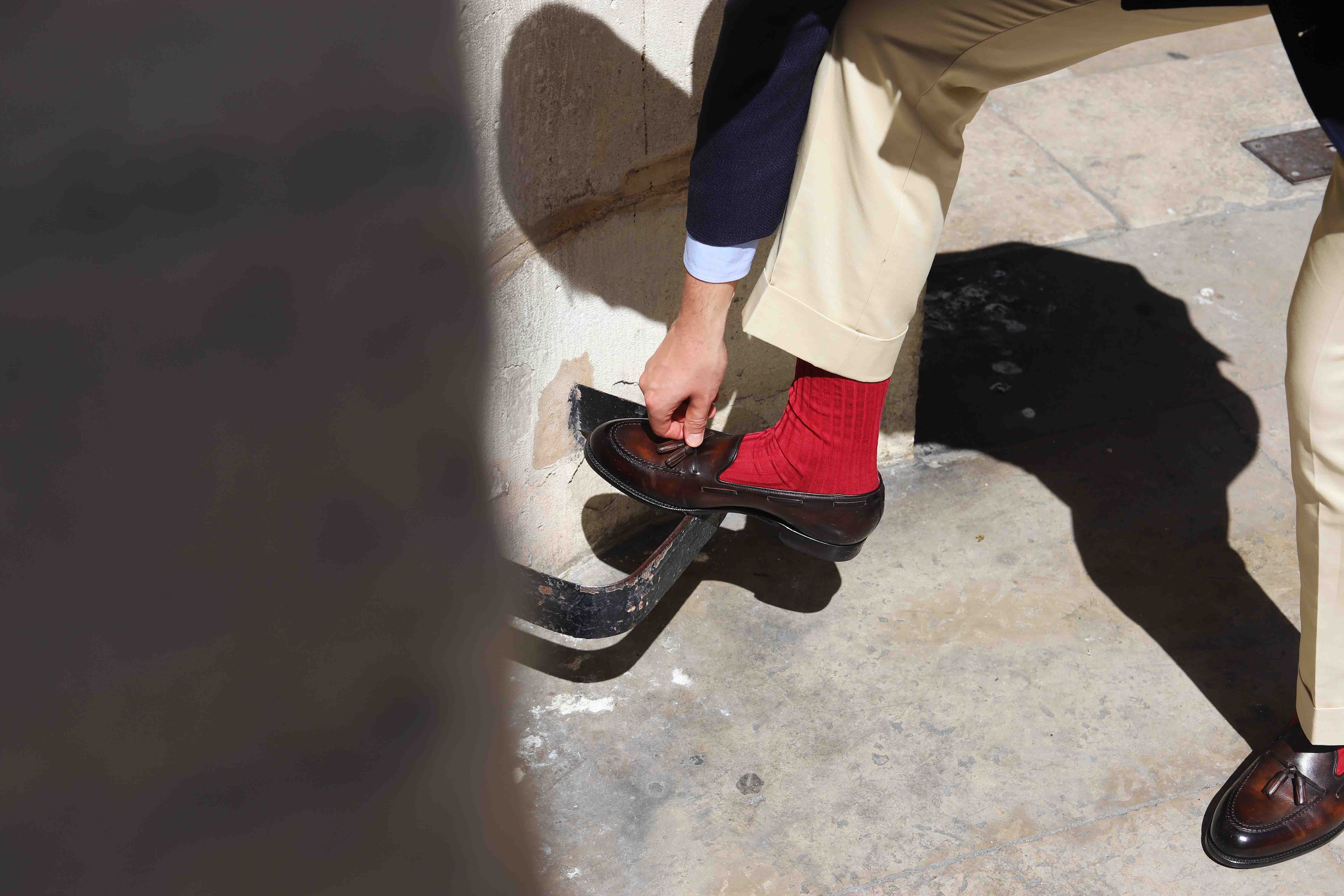 Malfroid Goodwood mocassin pompons cuir à patiner