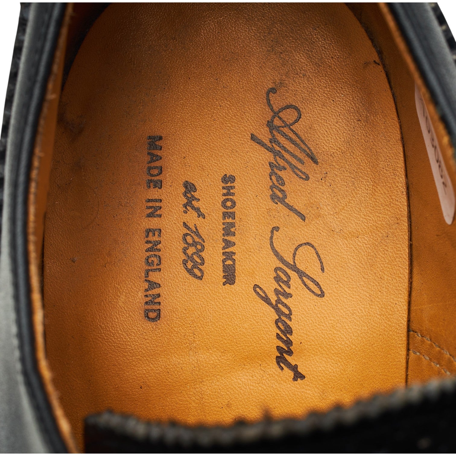 Alfred Sargent Selkirk derbys cuir noir pointure UK 8