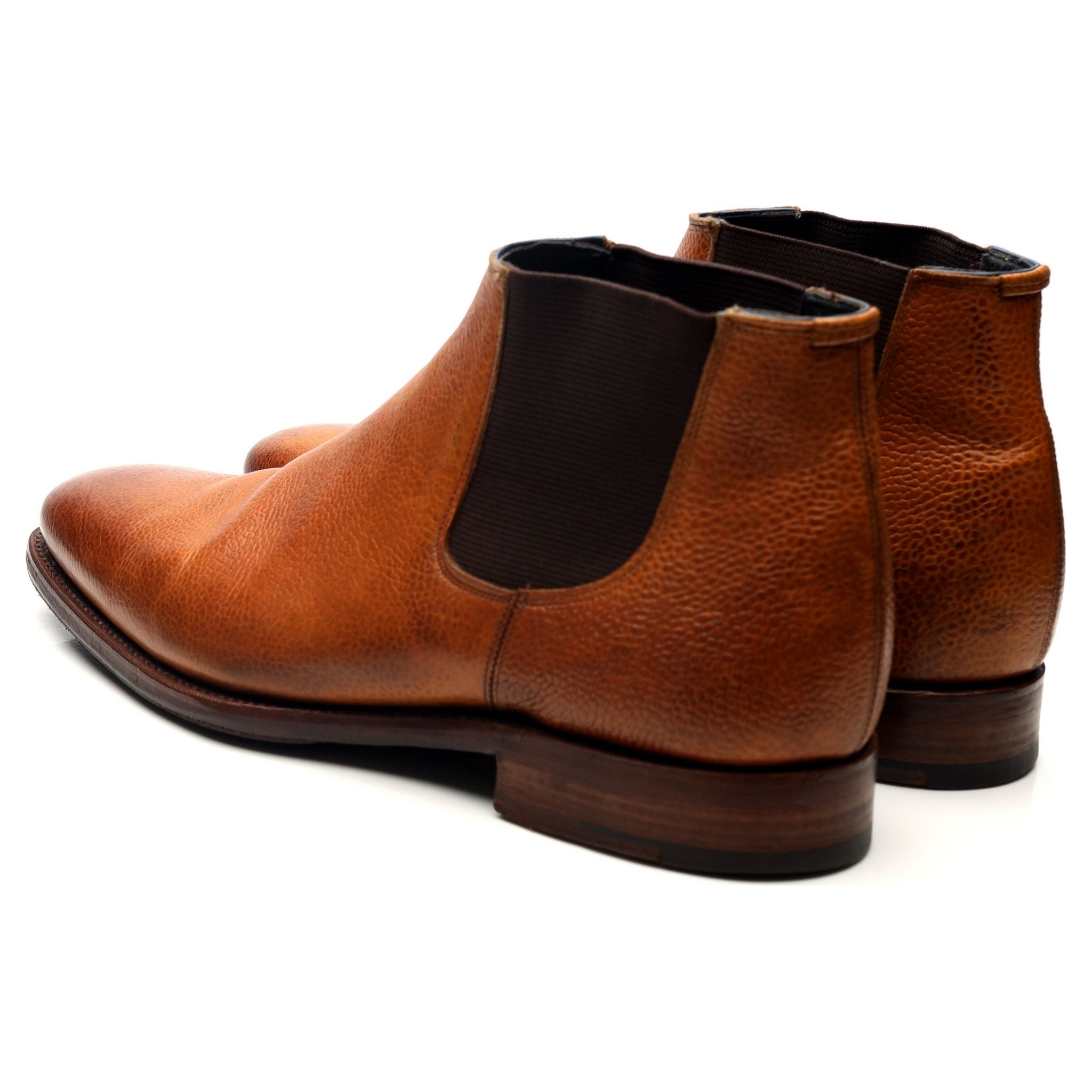 Tim Little Black Sole 6 boots chelsea cuir marron UK 8