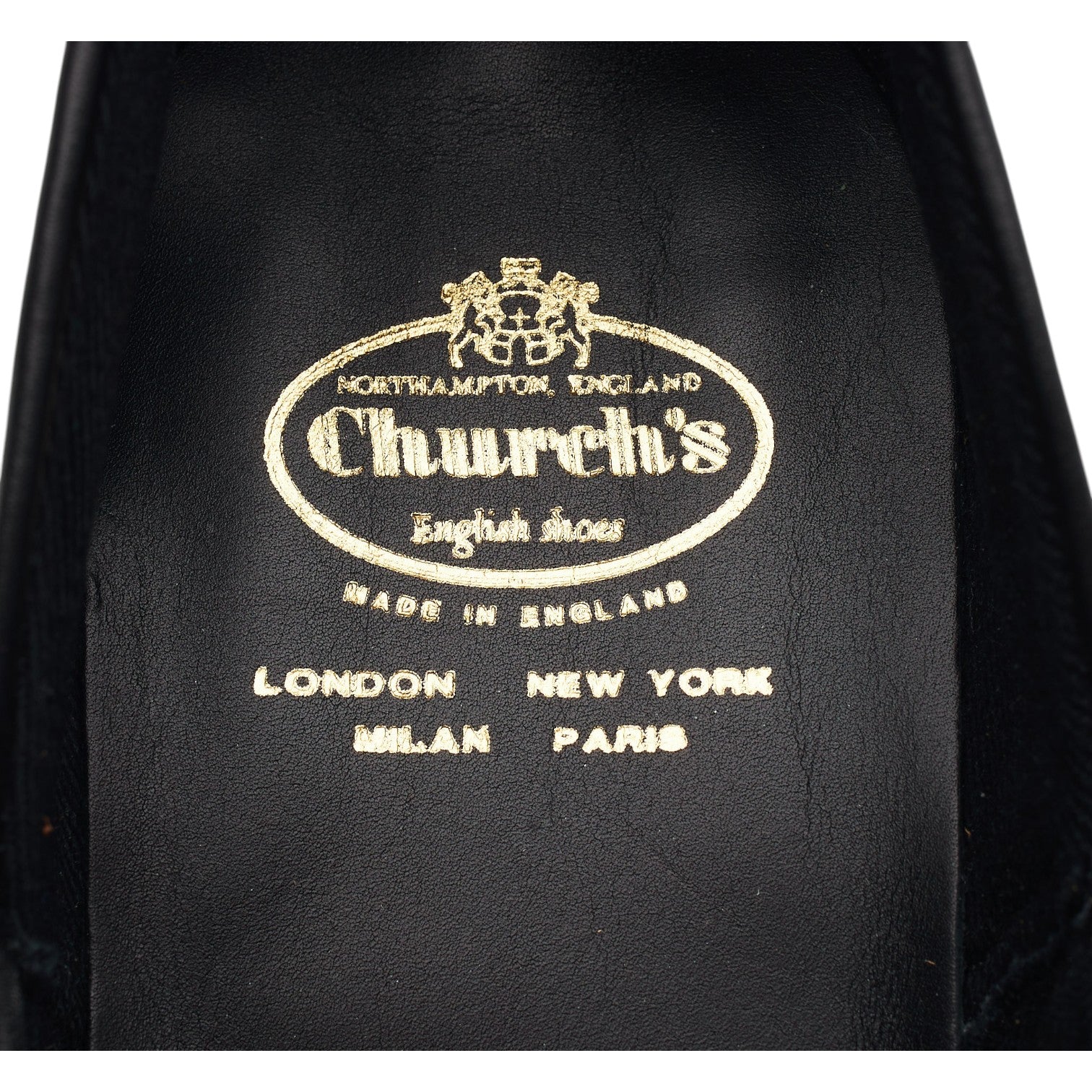 Church's Hermes pantoufle cuir noir pointure UK 7