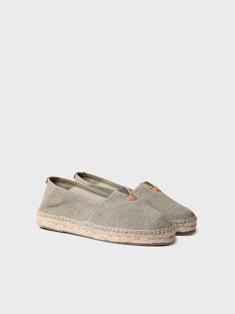 Toni Pons Blanes-ER espadrille toile kaki vegan