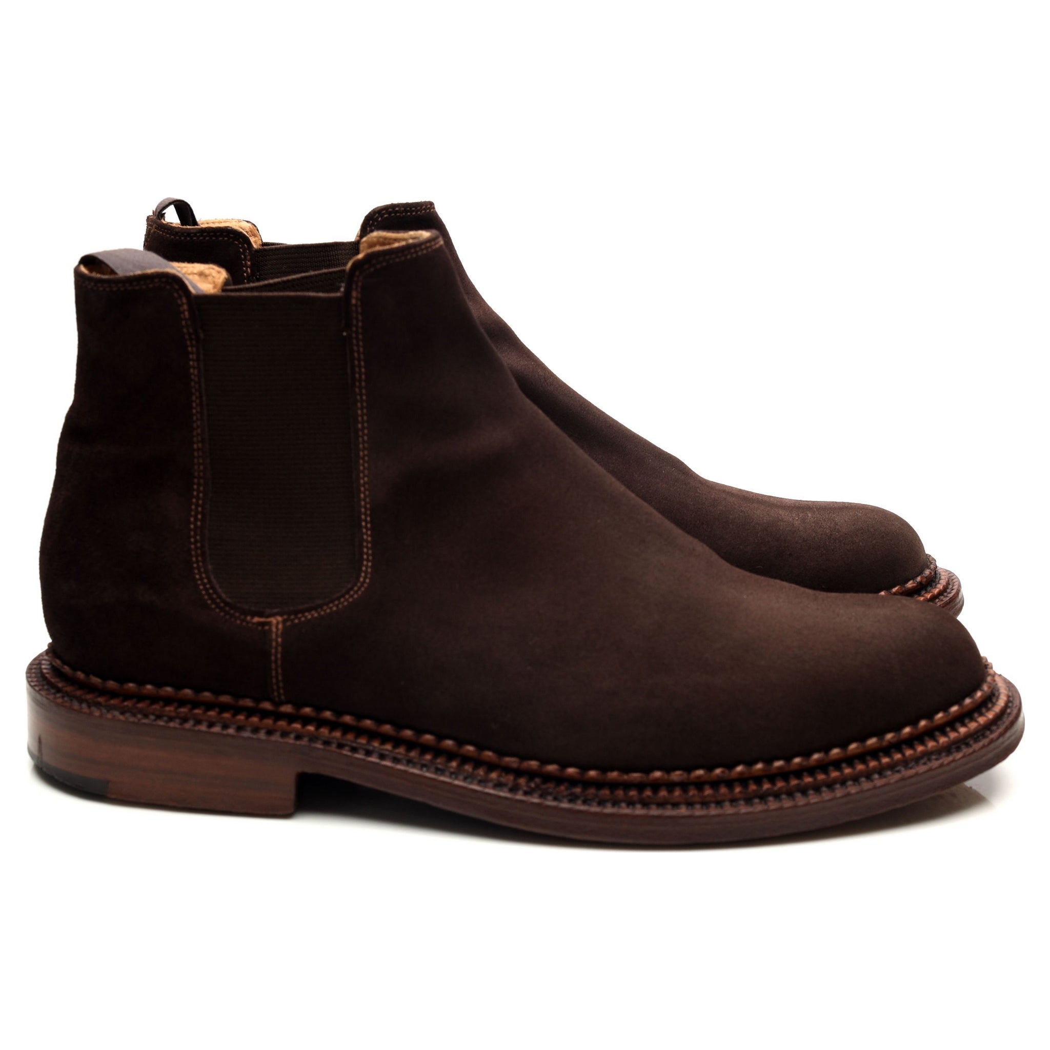 Grenson Christopher boots chelsea daim marron 44
