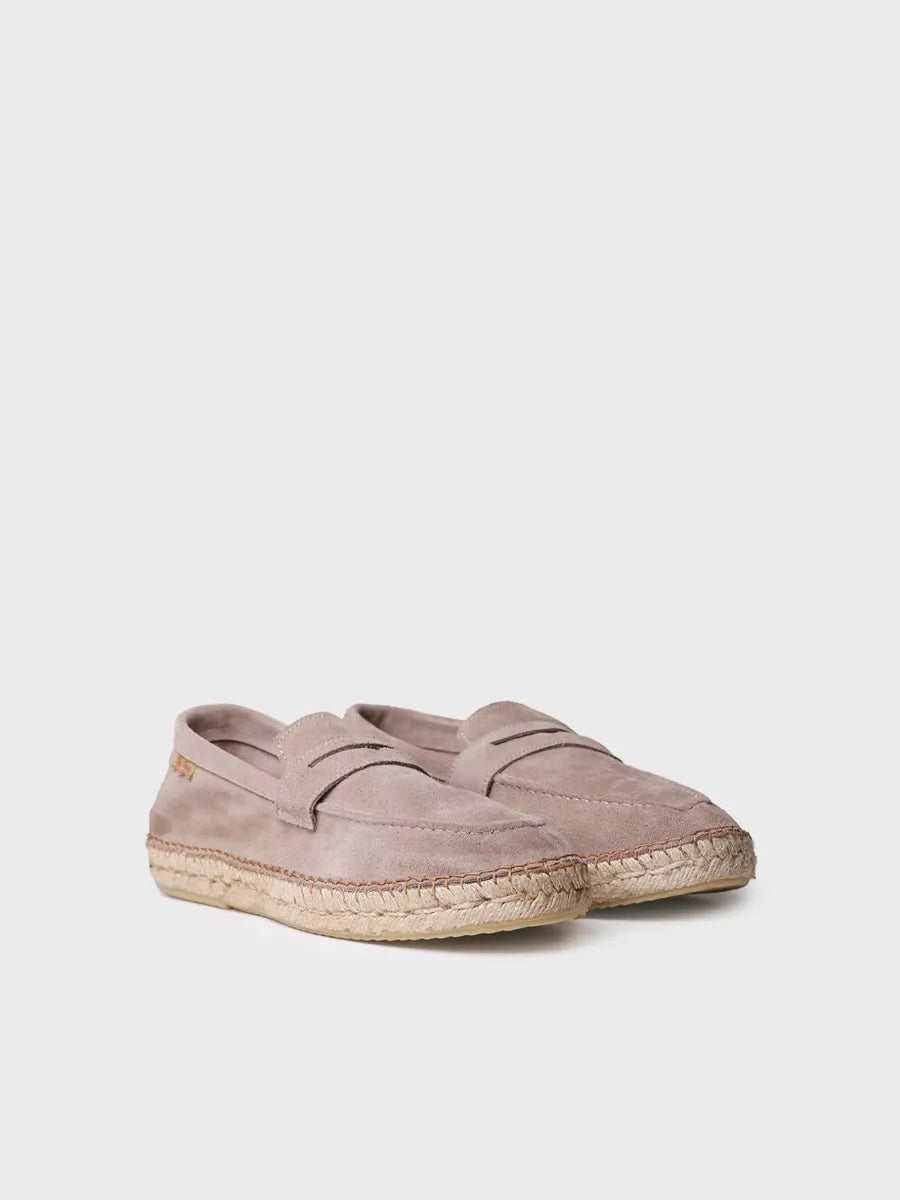 Toni Pons Benet espadrille homme cuir gris fermée