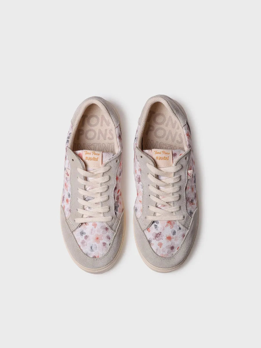 Toni Pons Ilda baskets femme toile fleurs écru