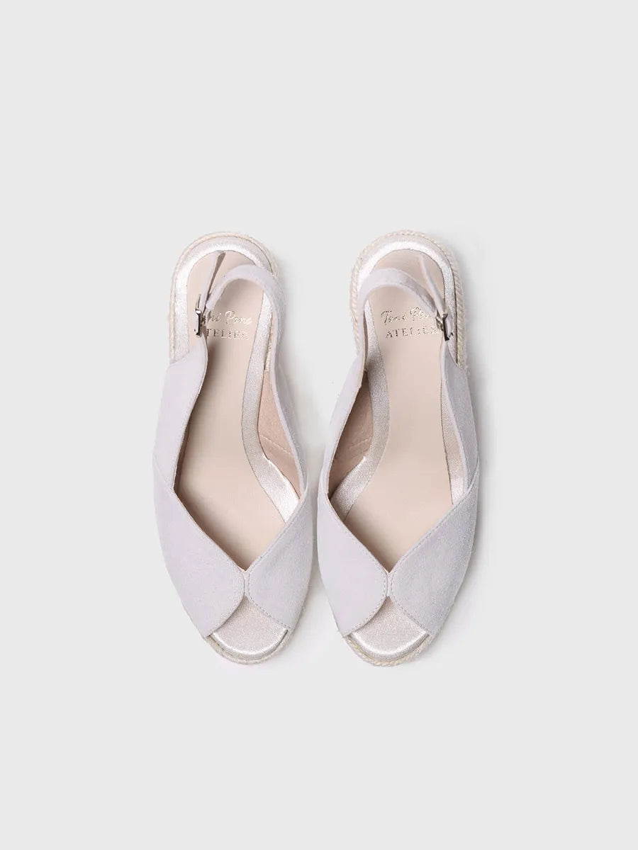 Toni Pons Poppy espadrilles compensées blanc mariée