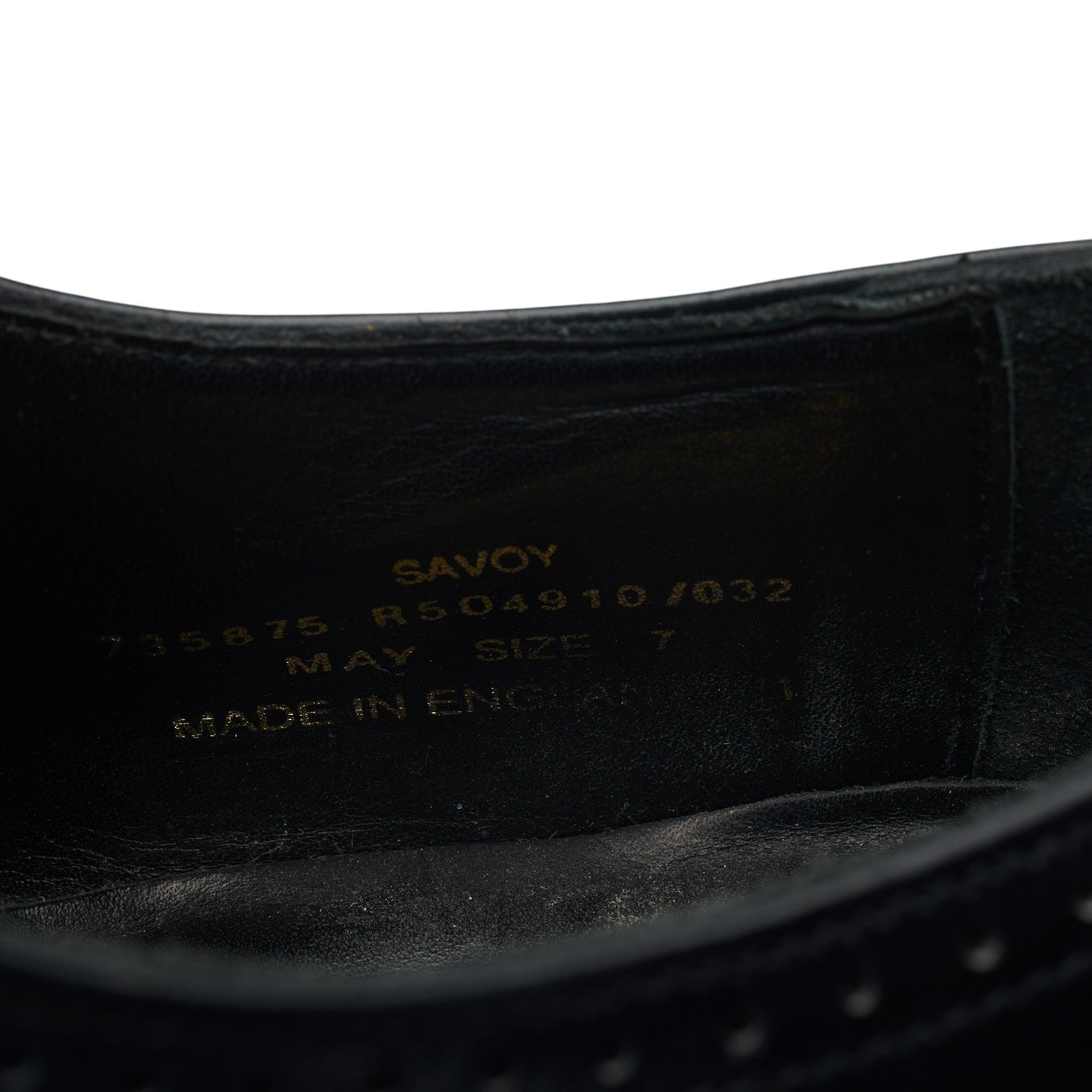 Loake 1880 Savoy derbies brogues cuir noir UK 7