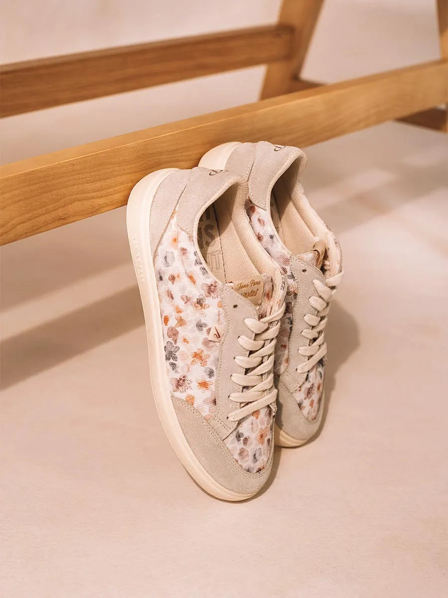 Toni Pons Ilda baskets femme toile fleurs écru