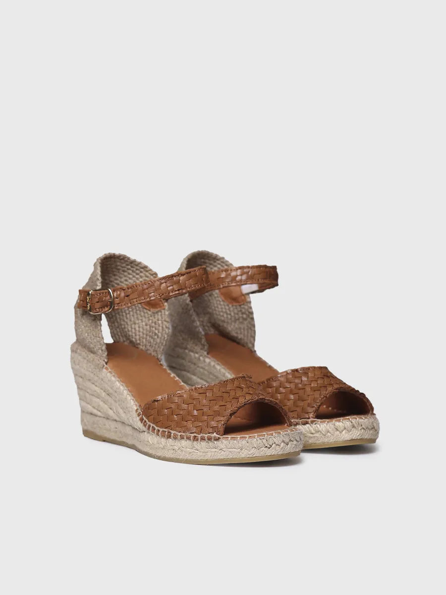 Toni Pons Sarai espadrille femme cuir compensée 5 cm