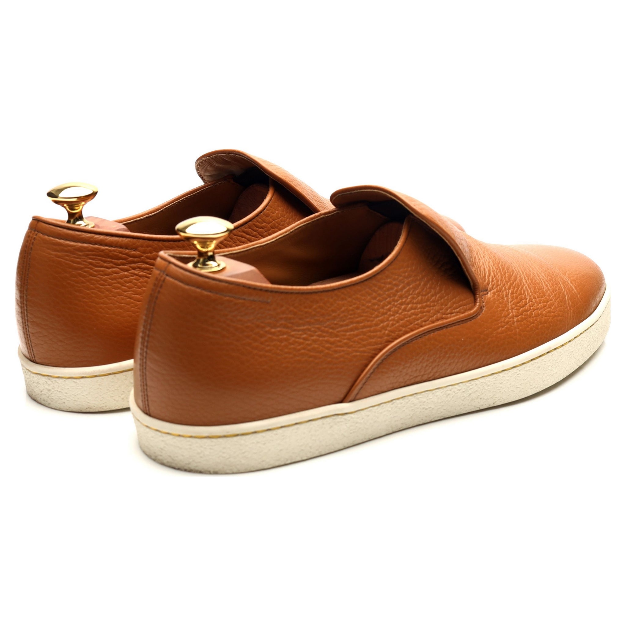 John Lobb Haven sneakers cuir marron clair UK 8.5