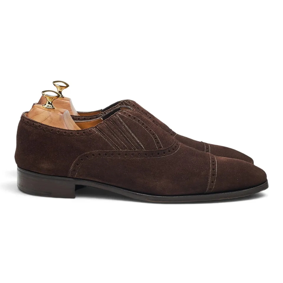 Gaziano & Girling Chelsea brogue suède marron UK 10