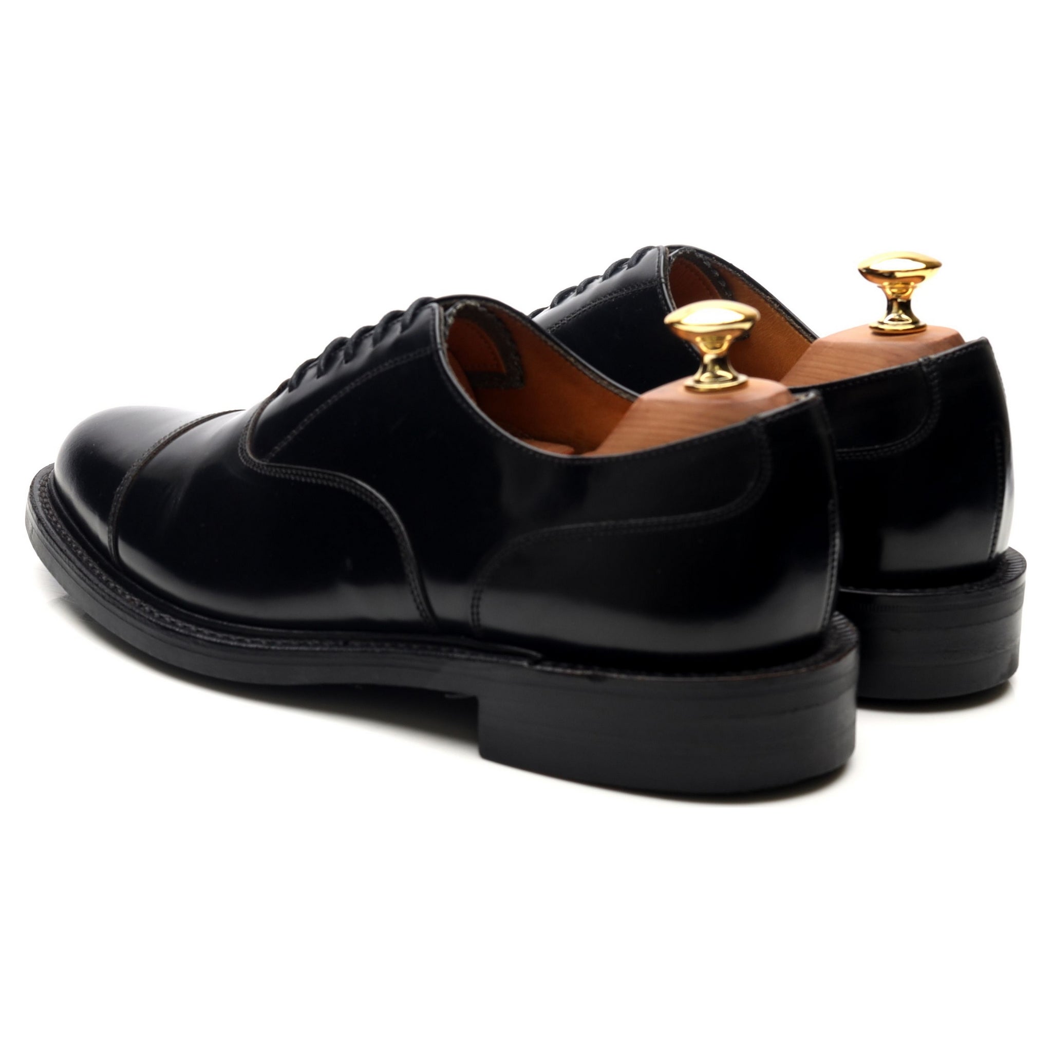 Loake 805 oxford cuir noir UK 7 semelle gomme