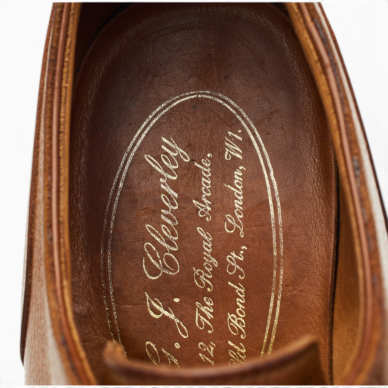 George Cleverley Cornhill derby cuir grainé marron UK 7,5