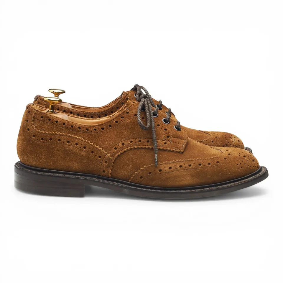 Tricker's Bourton derbies daim marron pointure UK 7,5